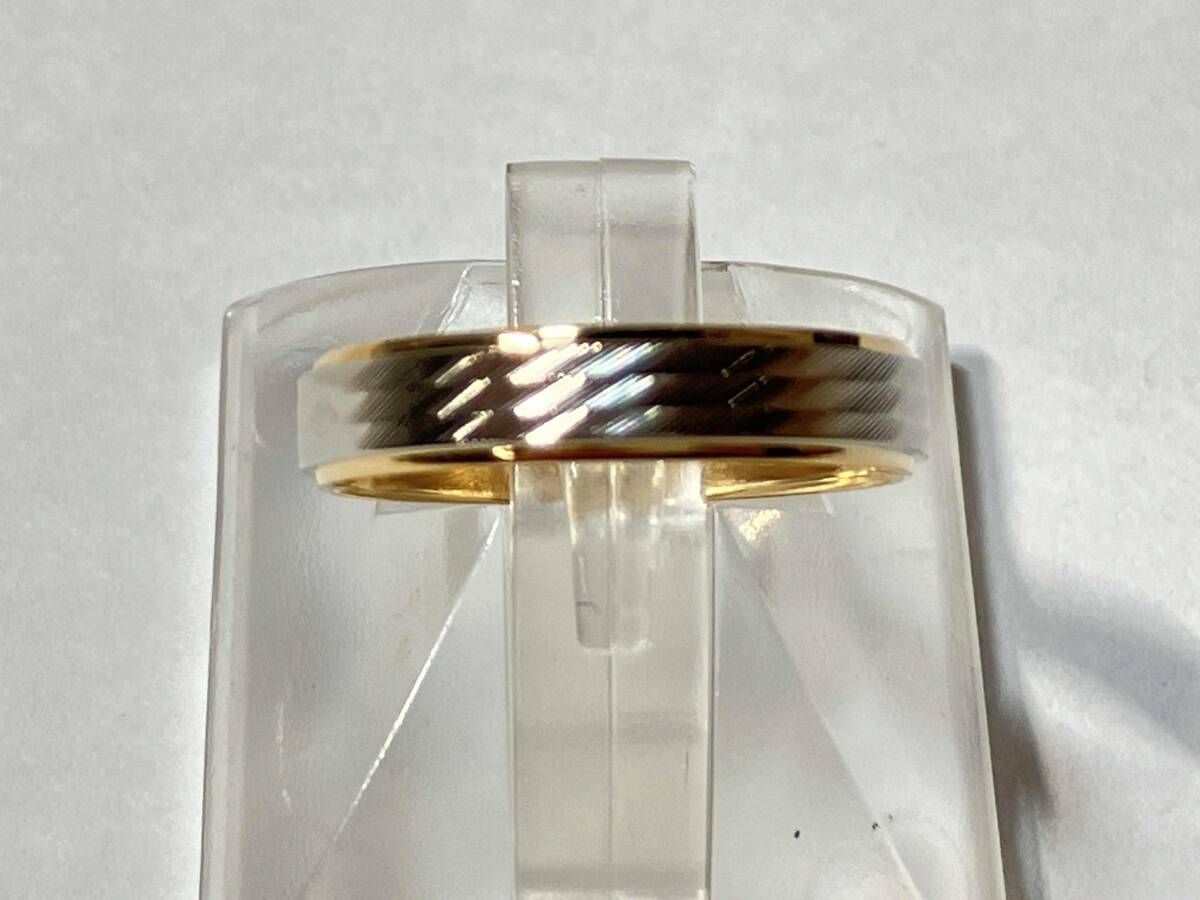 Pt900プラチナ K18ゴールド サイズ約10号 総重量約2.3g 指輪 リング
