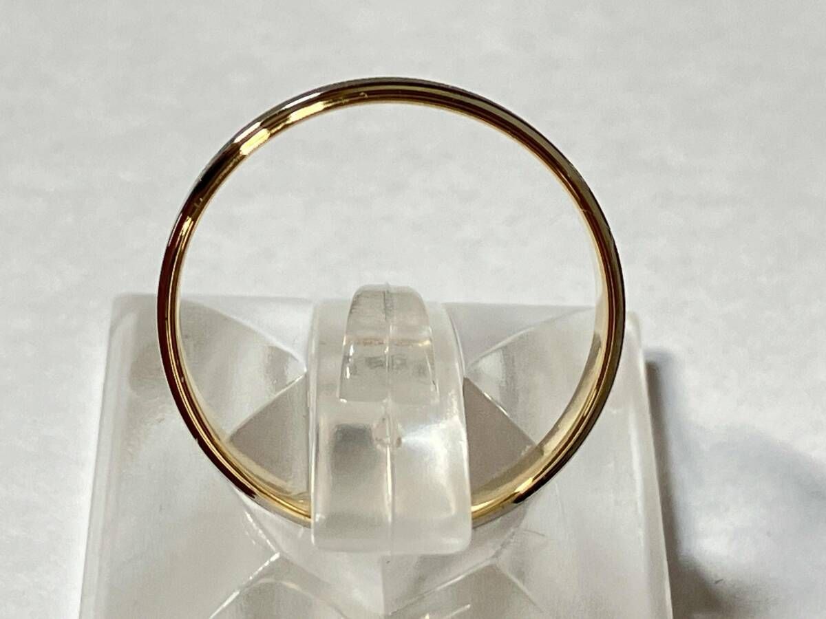 K18 Pt900 コンビリング 10号 プラチナ ゴールド 重量1.52g Pt900プラチナ K18ゴールド サイズ約10号 総重量約2.3g 指輪 リング