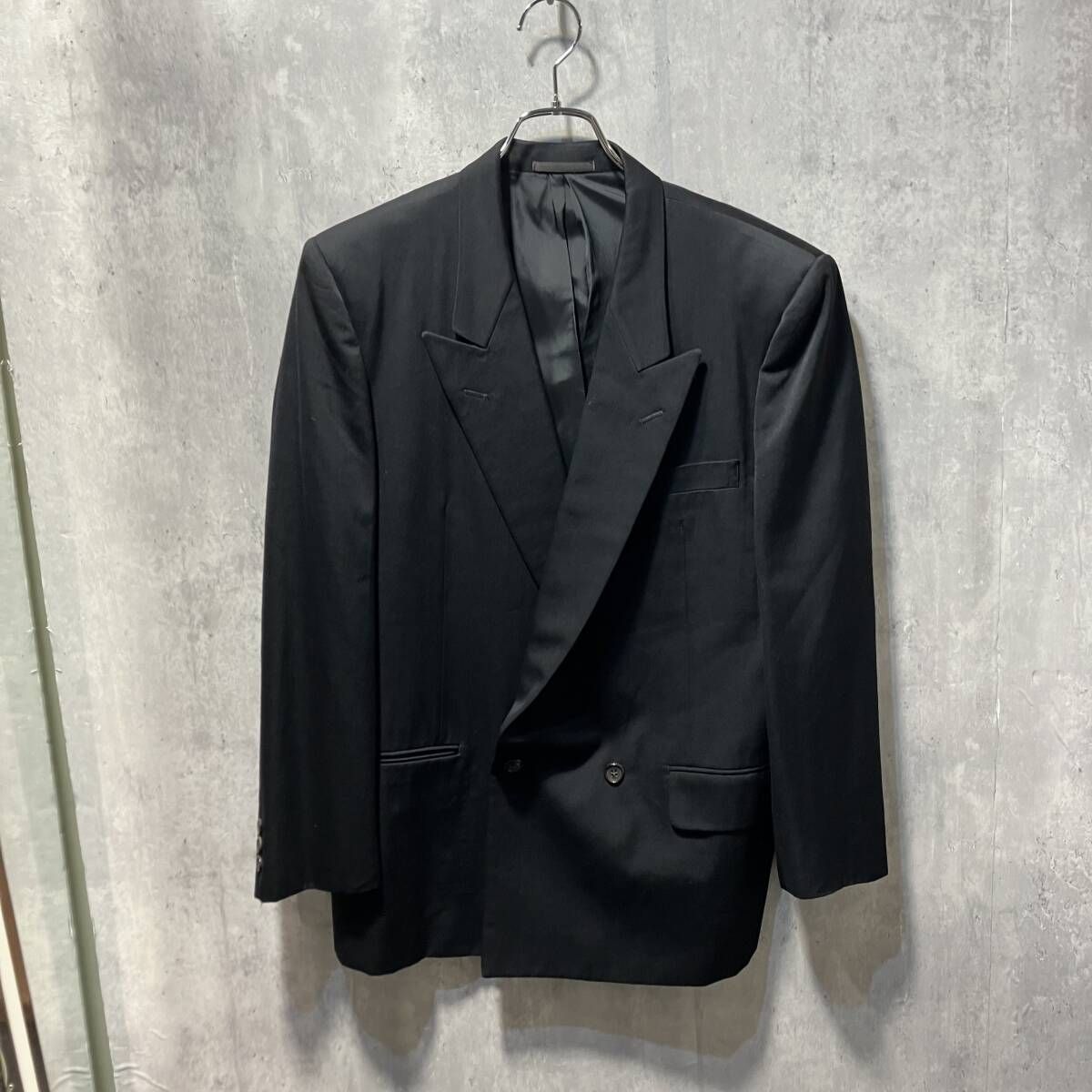 80s COMME des GARCONS HOMME ウールギャバダブルテーラードジャケット