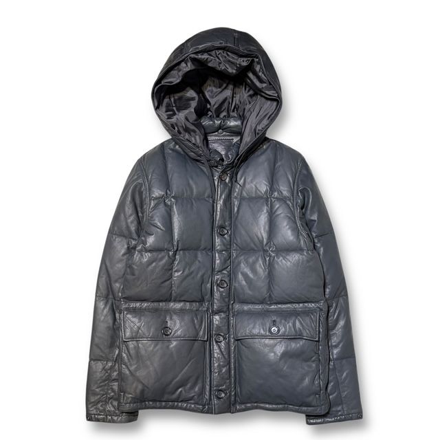 00s OLD STUSSY×PRANKSTER ASSOCIATES leather down jacket レザー