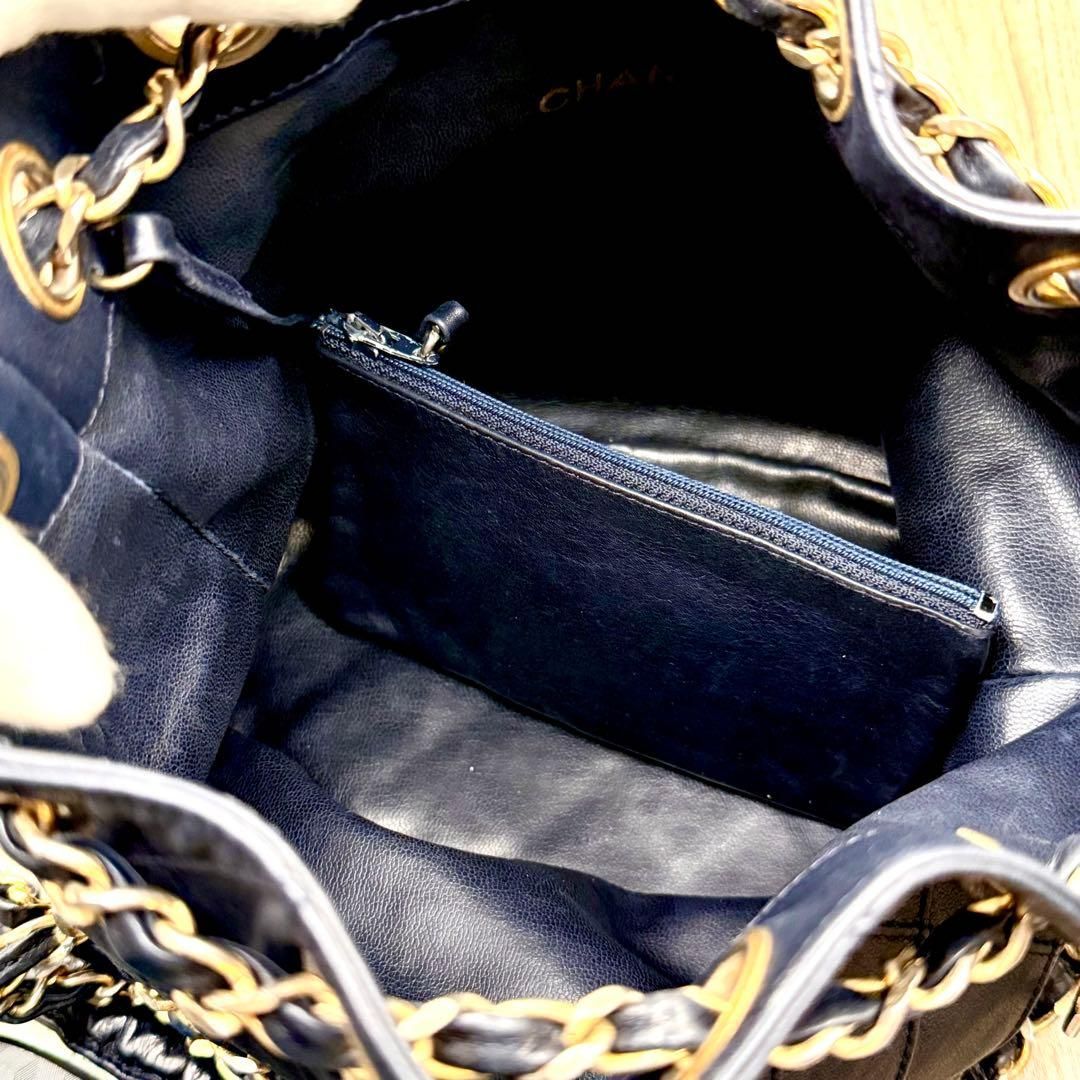 ⛄️極美品⛄️レア品シャネルCHANELラムスキンココ巾着型ショルダー