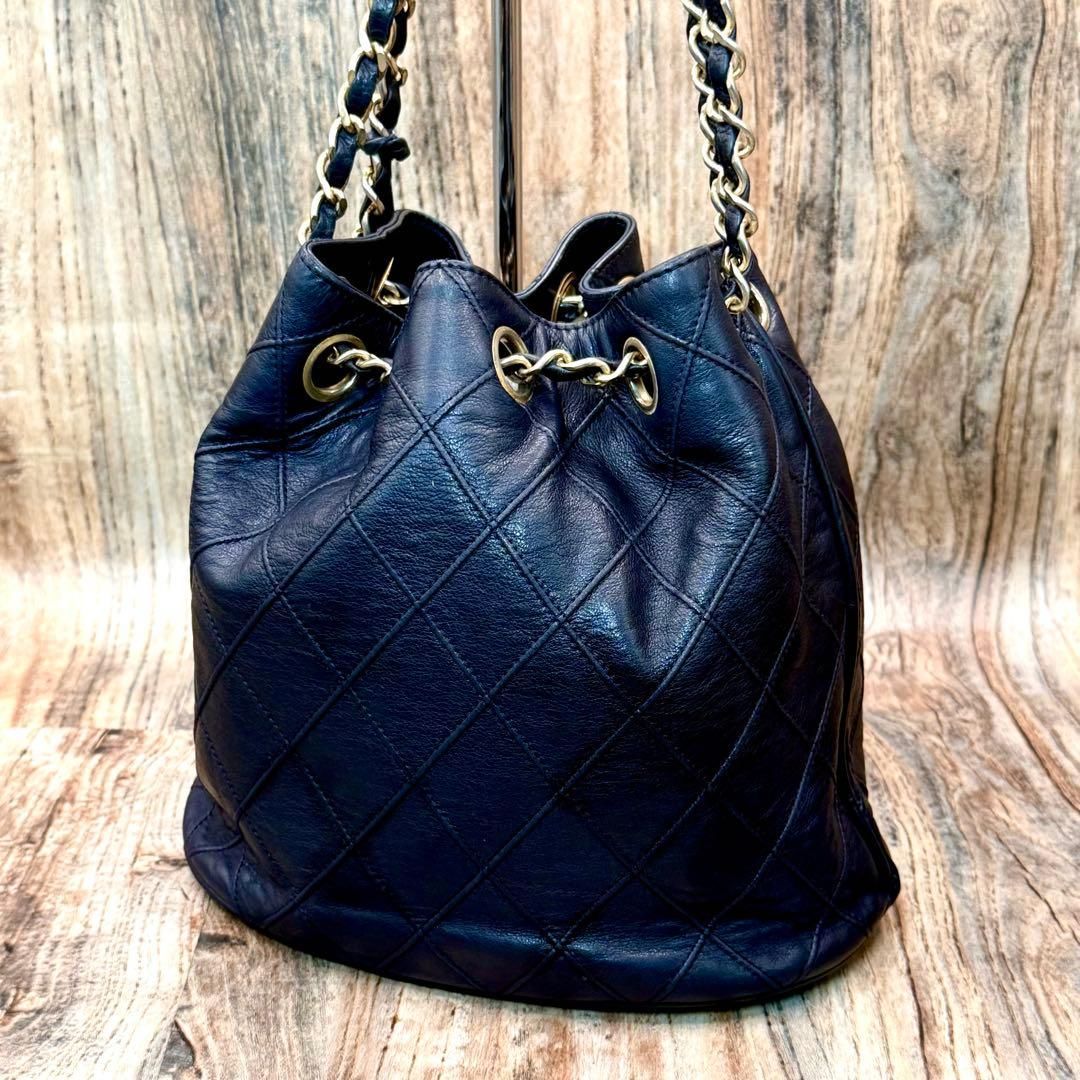 ⛄️極美品⛄️レア品シャネルCHANELラムスキンココ巾着型ショルダー