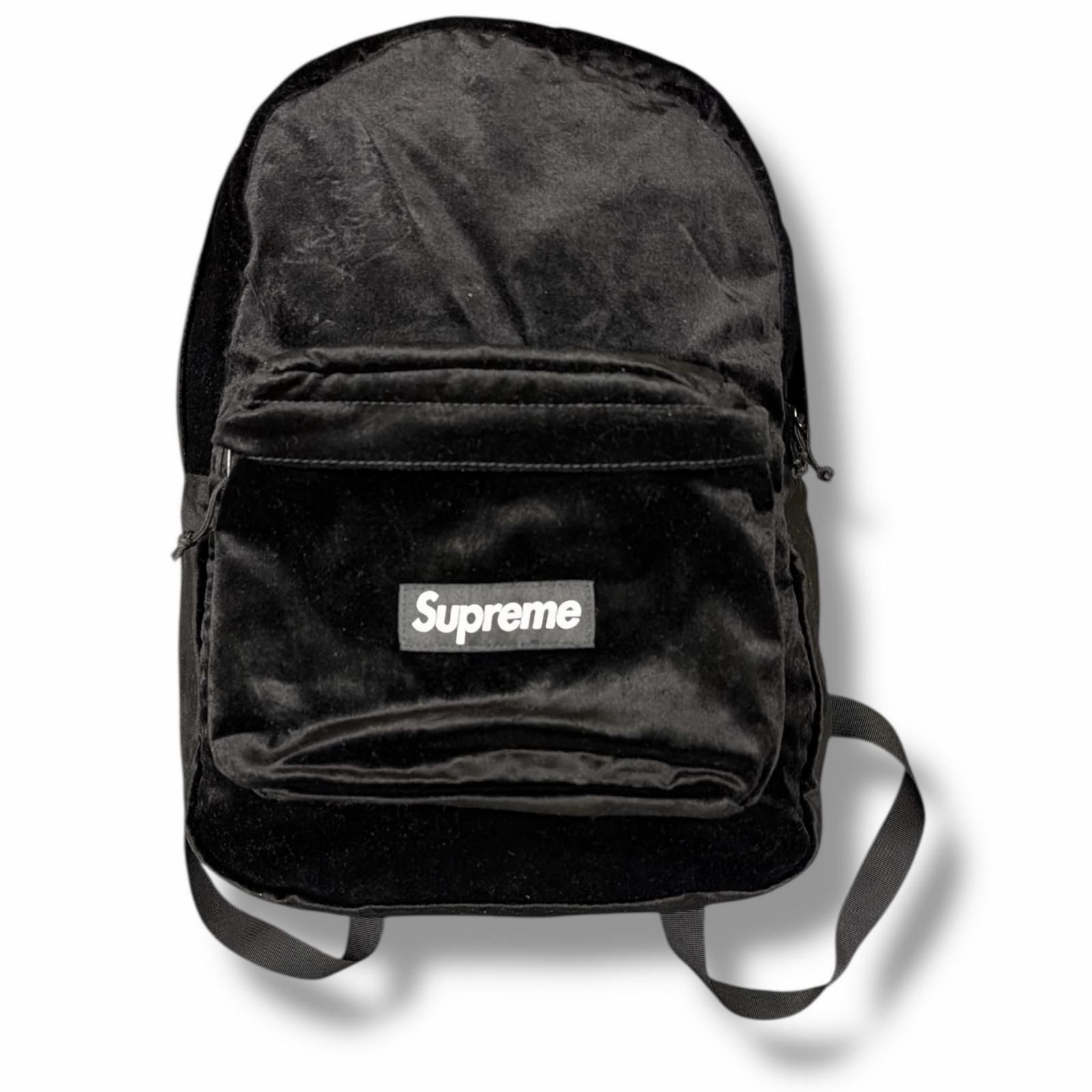 25AWSupreme Velvet Backpack黒　リュック Supreme】Velvet Backpack☆25FW☆ (Supreme/バックパック・リュック