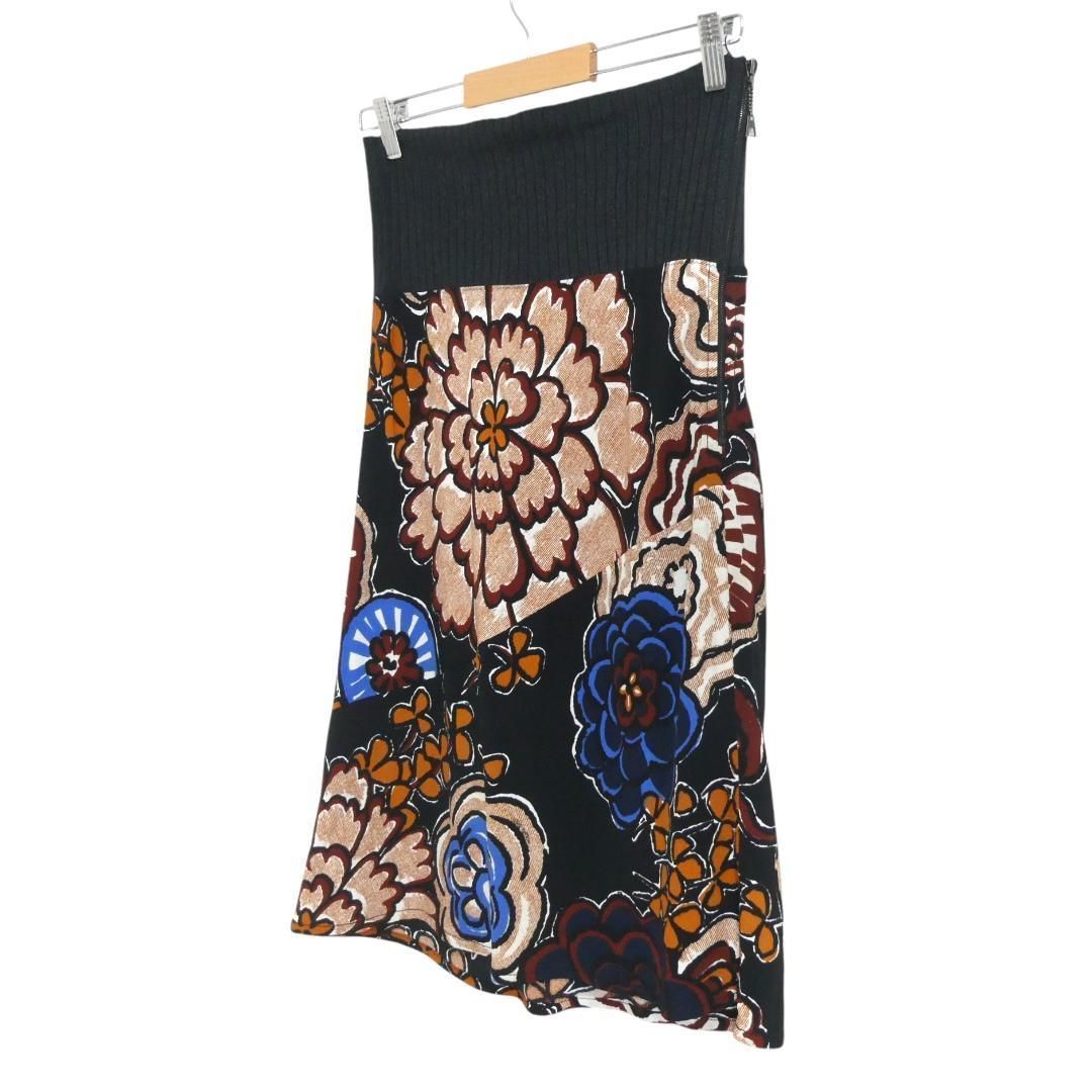 ルイ・ヴィトン　シルク100% シフォンスカート　膝丈スカート　サイズ38 LOUIS VUITTON ルイヴィトン シルク100％ イージースカート 膝丈