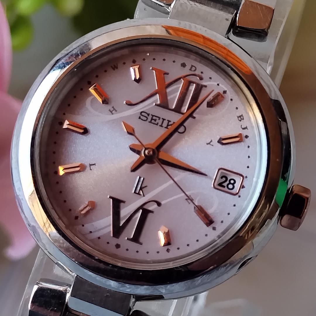 稼働品】セイコー ルキア 1B22-0AC0 電波ソーラー レディース 腕時計