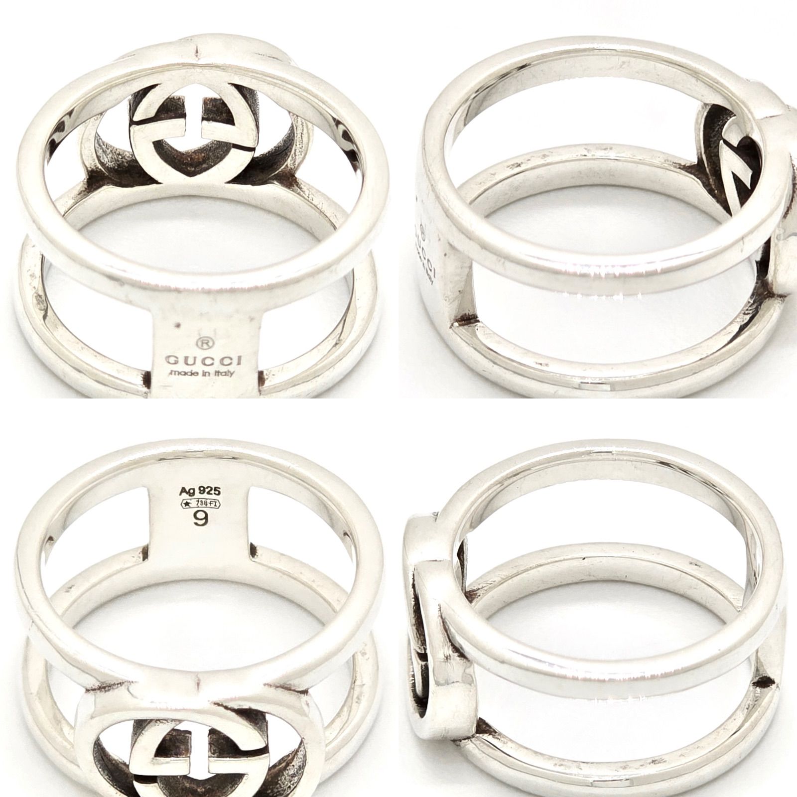GUCCI グッチ 298036 インターロッキングG リング スターリング 