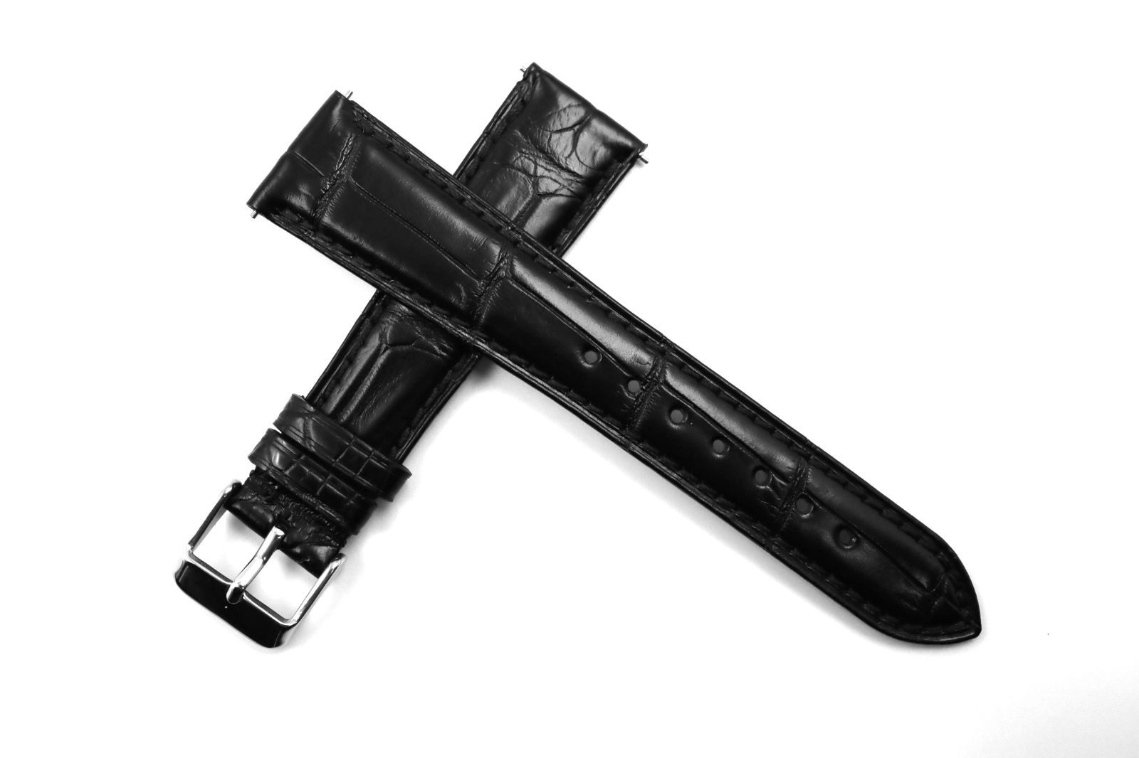 20mm-18mm】N（新品）本クロコダイル ベルト 本革 レザー - メルカリ