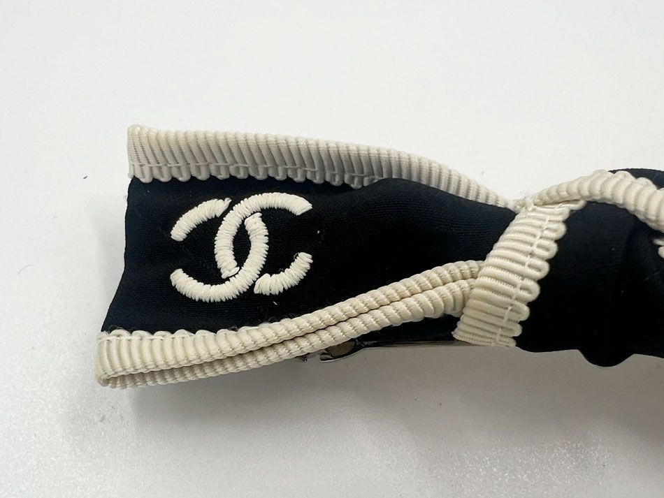 CHANEL シャネル ボウ バレッタ ヘアクリップ 髪留め リボン バイ