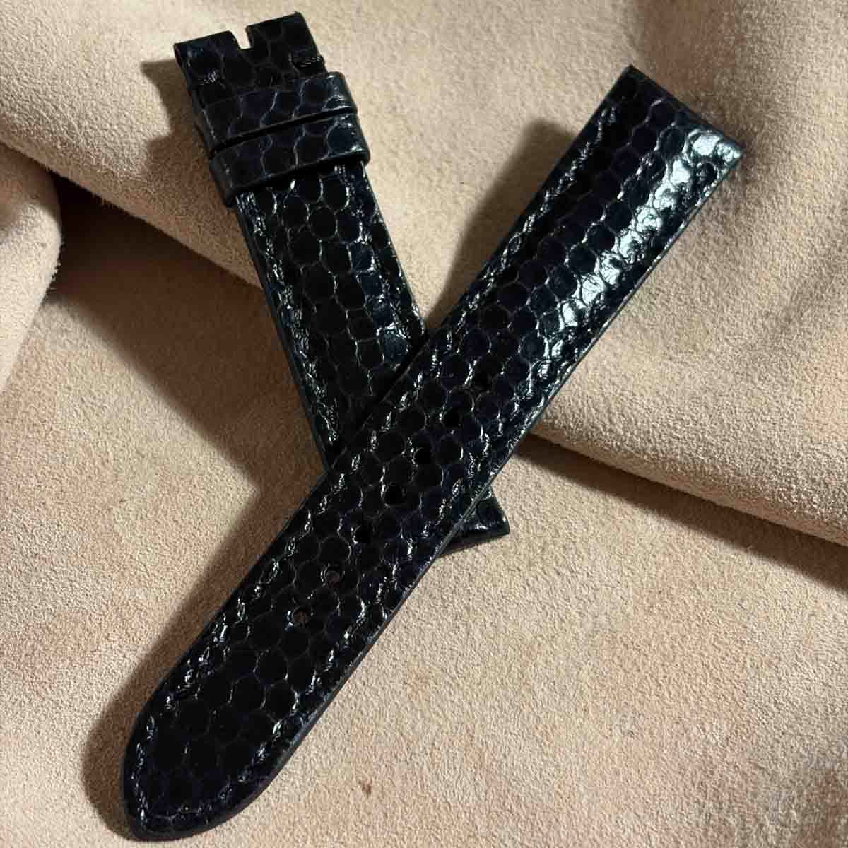 sna 167 シースネイク ウミヘビ 腕時計ベルト ブラック ラグ幅20 mm バックル幅18