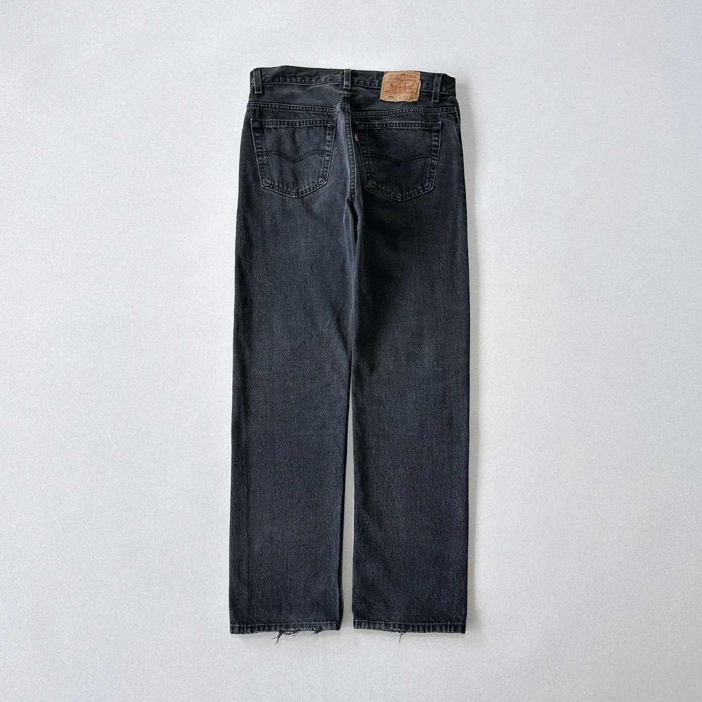 極上品】90s USA製 リーバイス 501 後染め ブラックデニム W33 L30 