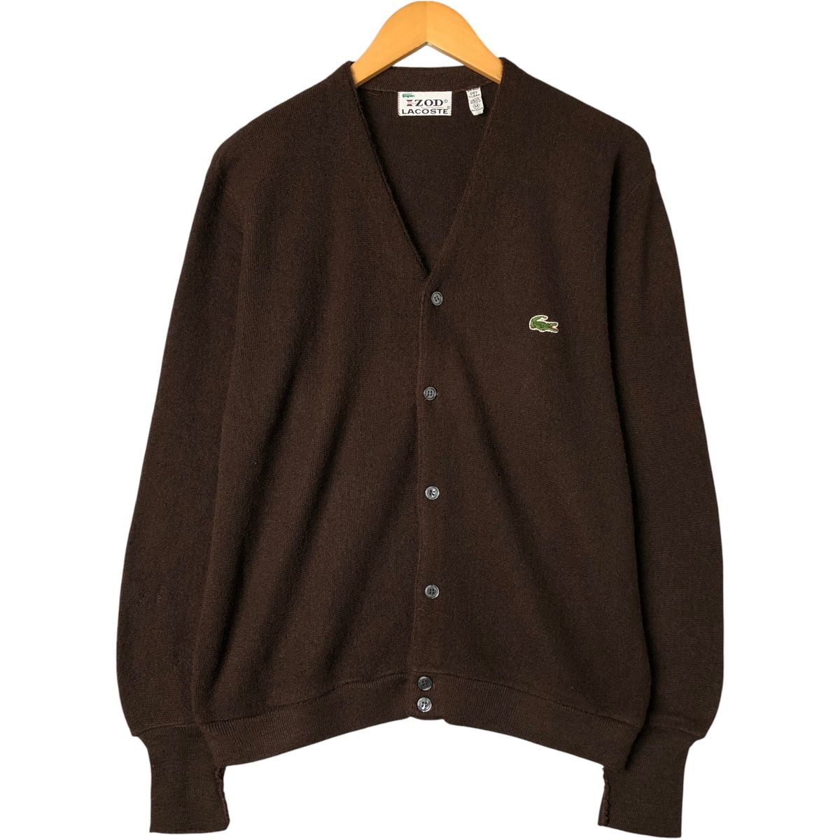 古着 70~80年代 ラコステ LACOSTE IZOD アクリルニットカーディガン