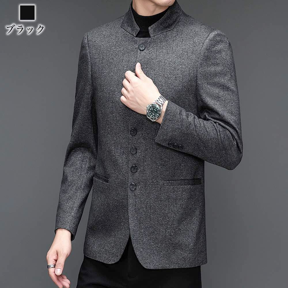 ノーカラージャケット メンズ