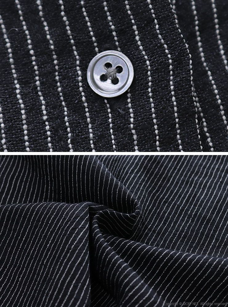 20%OFF] ソイル SOIL ウールリネンストライプフリルカラーシャツ