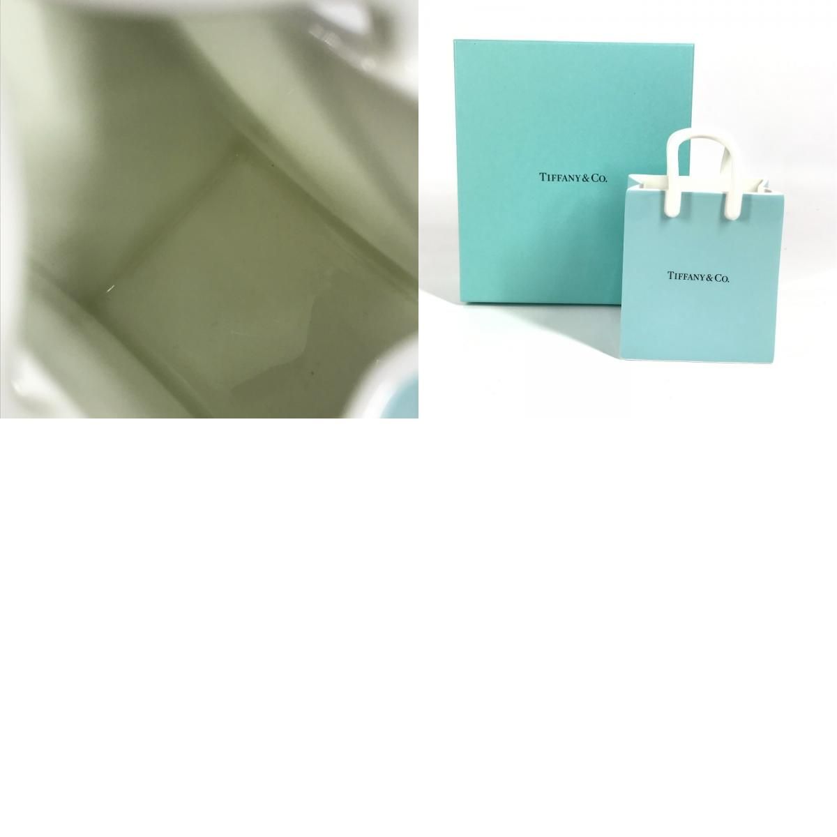 TIFFANY&Co. ティファニー 小物入れ ショッピングバッグ型 ロゴ 陶器