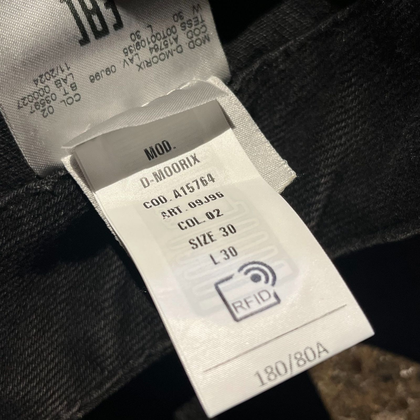DIESEL D-MOORIX JEANS ブラック 30 ディーゼル ブーツカットジーンズ