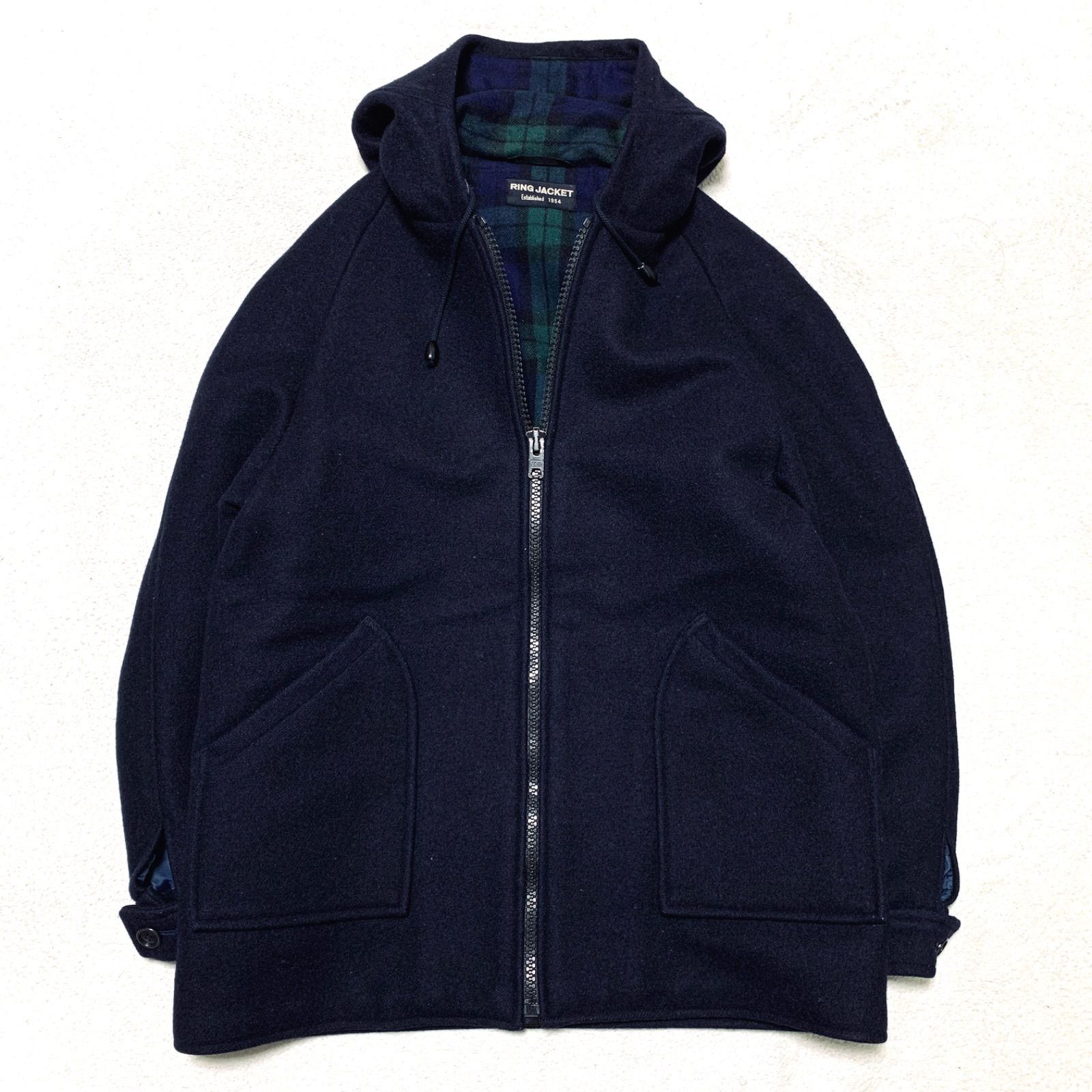RING JACKET フーデッドジャケット フードジャケット メルトンコート 