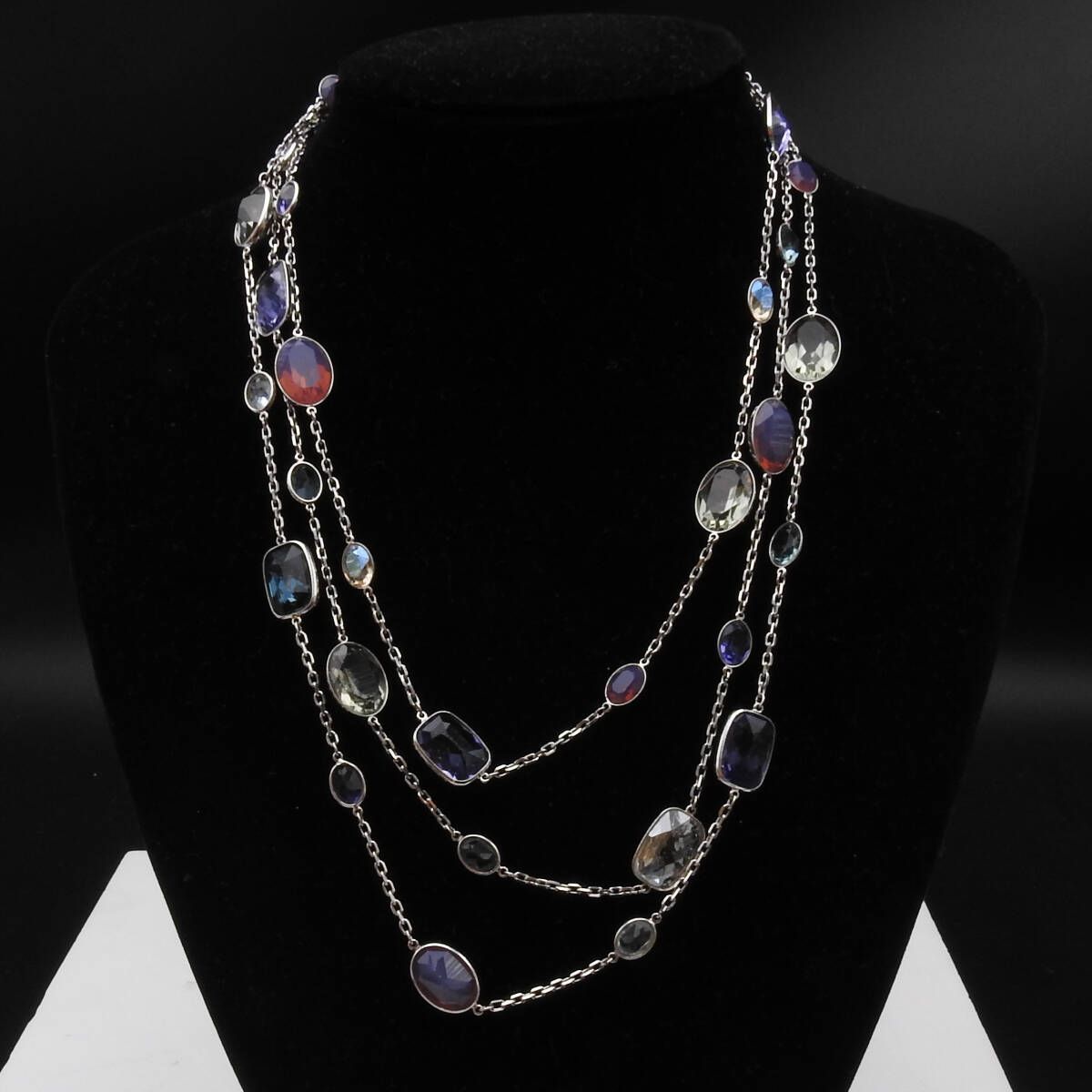 正規品】スワロフスキー Swarovski ネックレス パメラ 3連 マルチ 