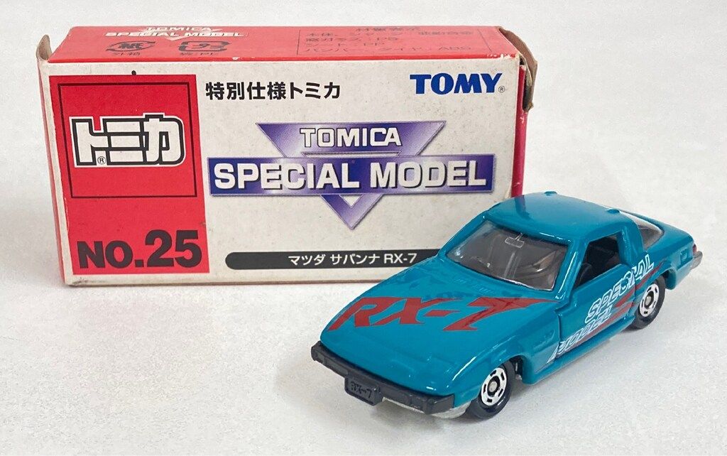トミー 特別仕様トミカ/中国製 マツダ サバンナ RX-7(青緑) No.25