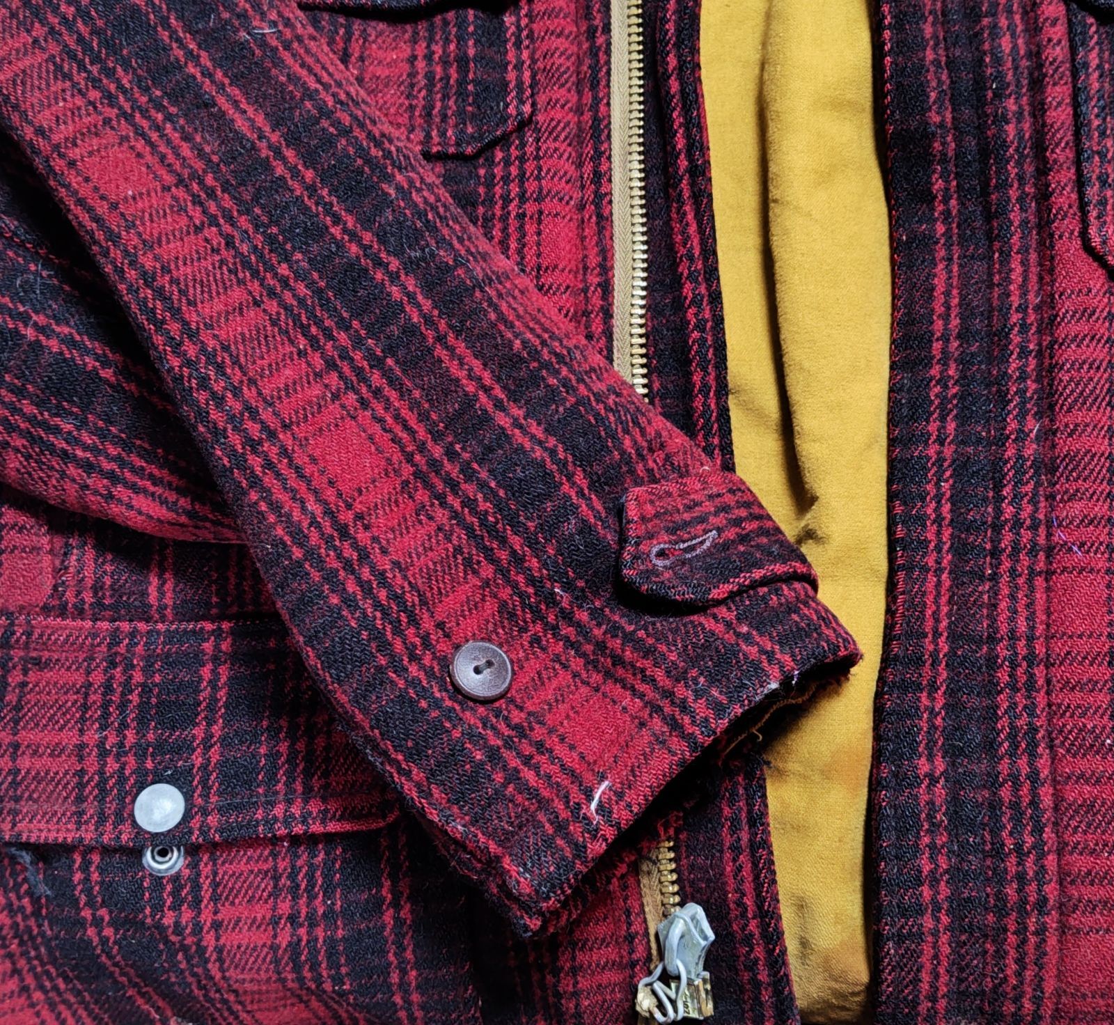 訳あり 50s Woolrich ウールリッチ チェック ハンティングウール 