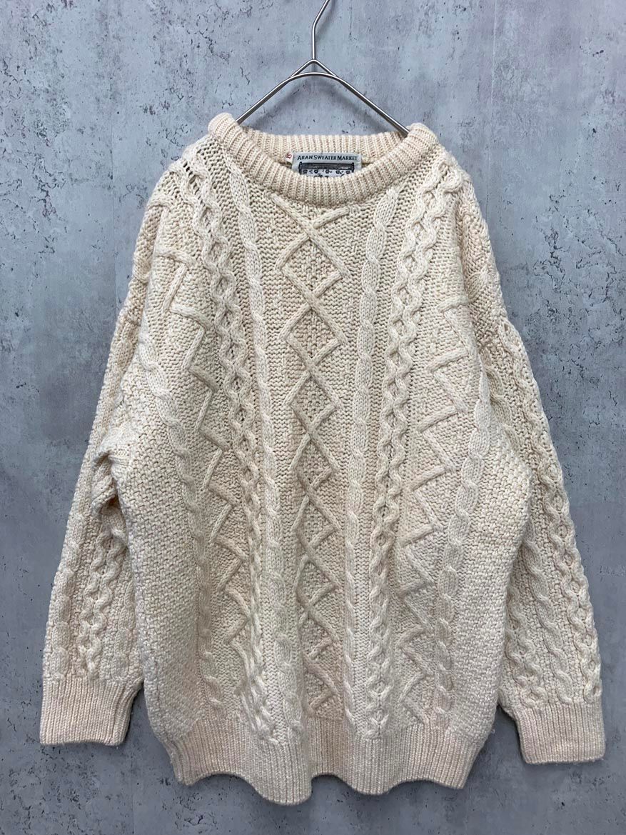 ARAN COUNTRY ケーブルニット セーター・M□英国製/ドネガル ARAN COUNTRY ケーブルニット セーター・M□英国製/ドネガル