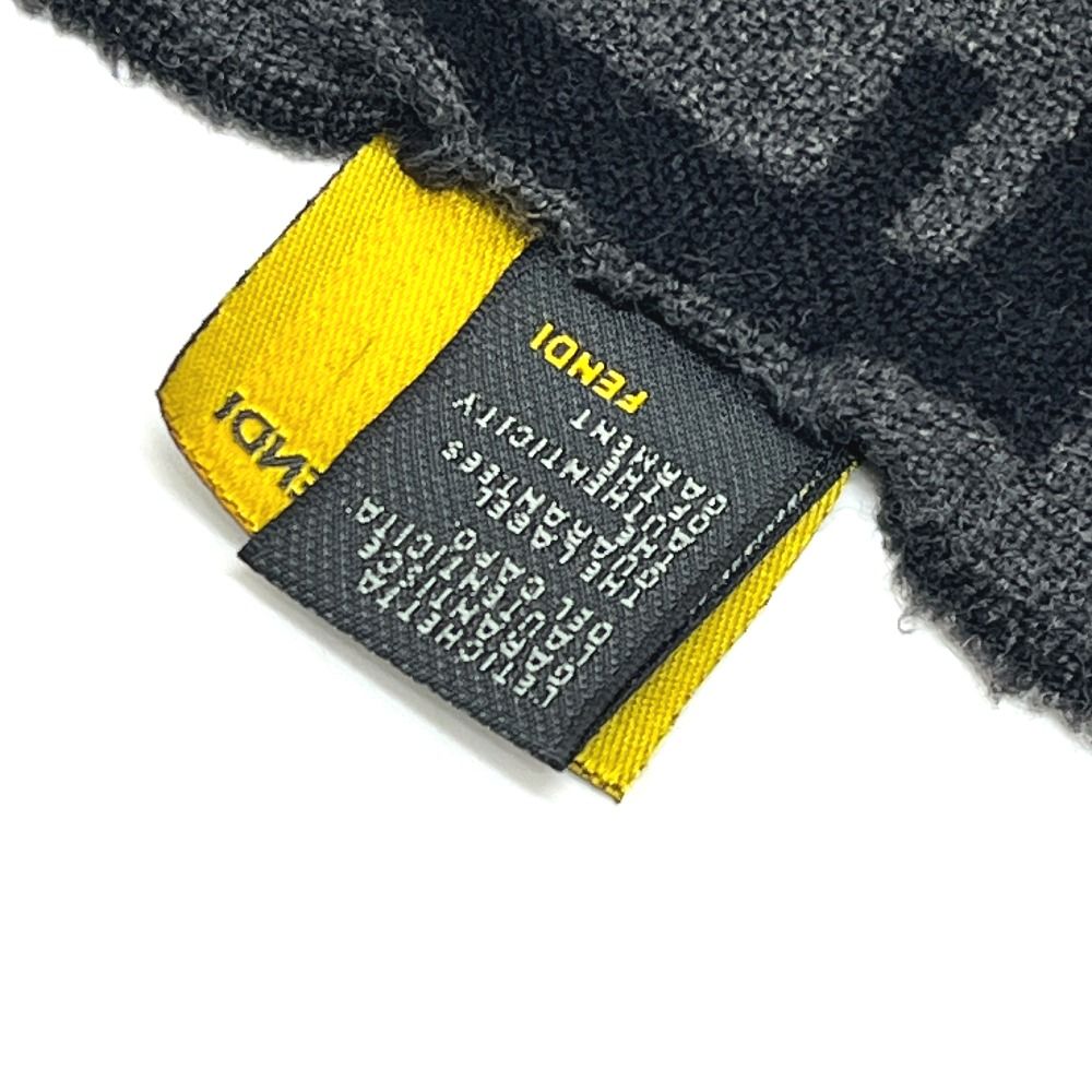 美品 FENDI フェンディ マフラー ロゴ ズッカ柄 ウール FENDI - FENDI フェンディ マフラー ズッカ柄 ロゴ入 ズーキーノ