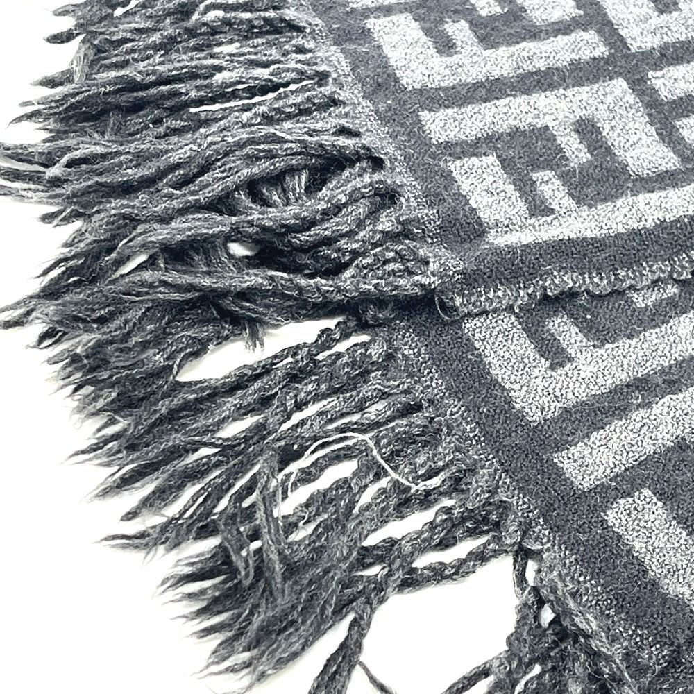 FENDI フェンディ マフラー ズッカ柄 ウール ブラック - メルカリ
