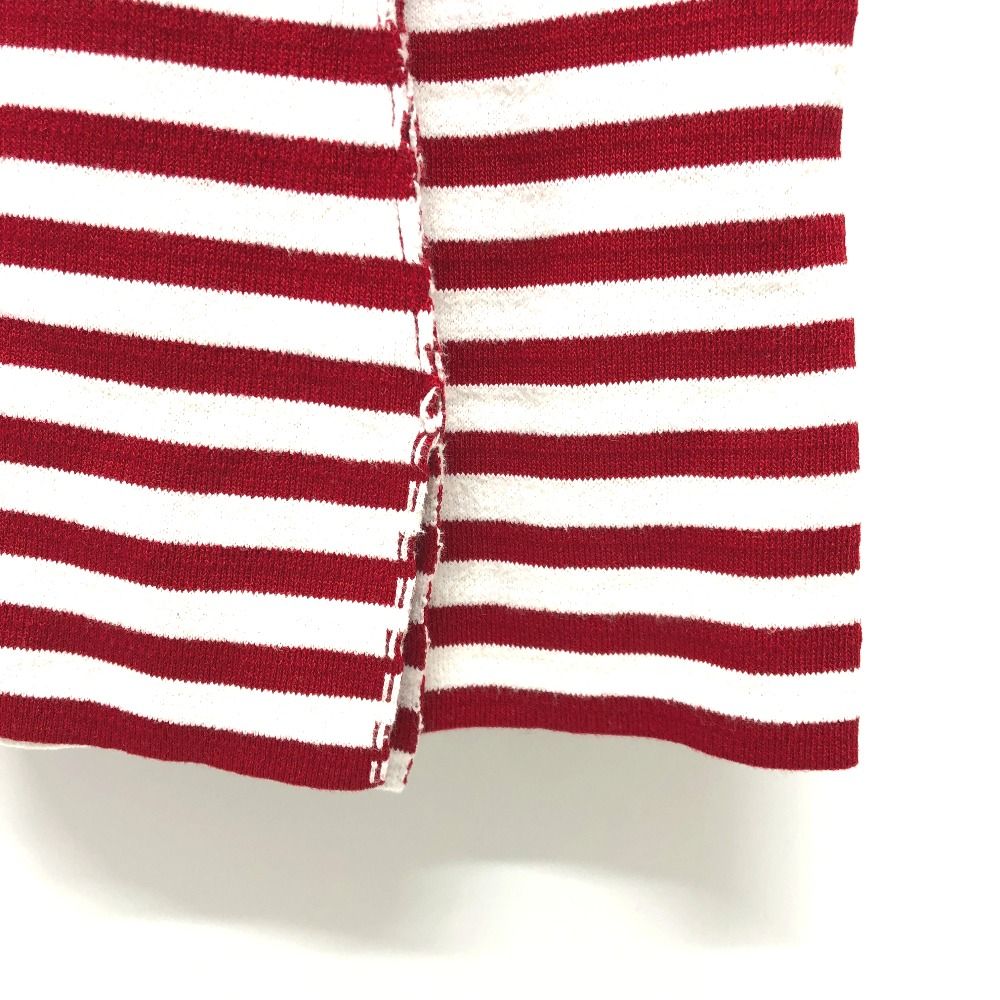 SHISHIKUI シシクイ ニット ロングボーダートップス レーヨン レッド