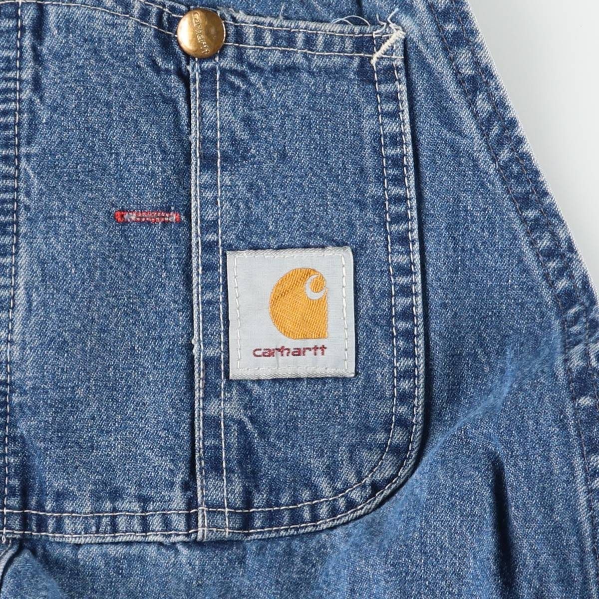 古着 80~90年代 カーハート Carhartt デニムオーバーオール USA製