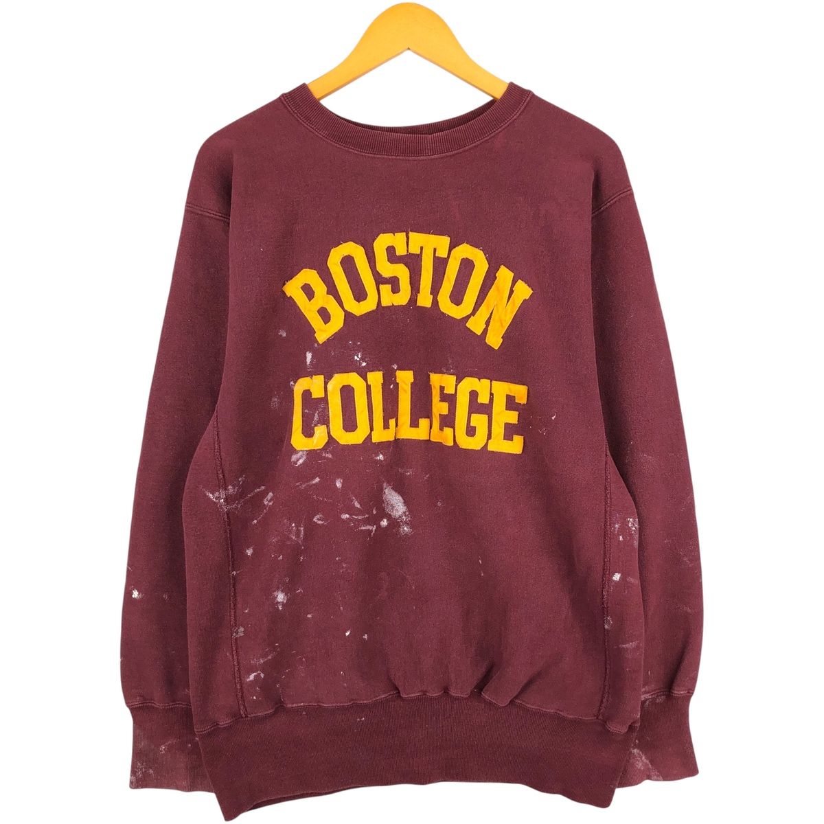 【ボストン大学、刺繍タグ】チャンピオン古着リバースウィーブ肉厚スウェット90s. Champion リバースウィーブ ボストン大学 90s 刺繍タグ XL
