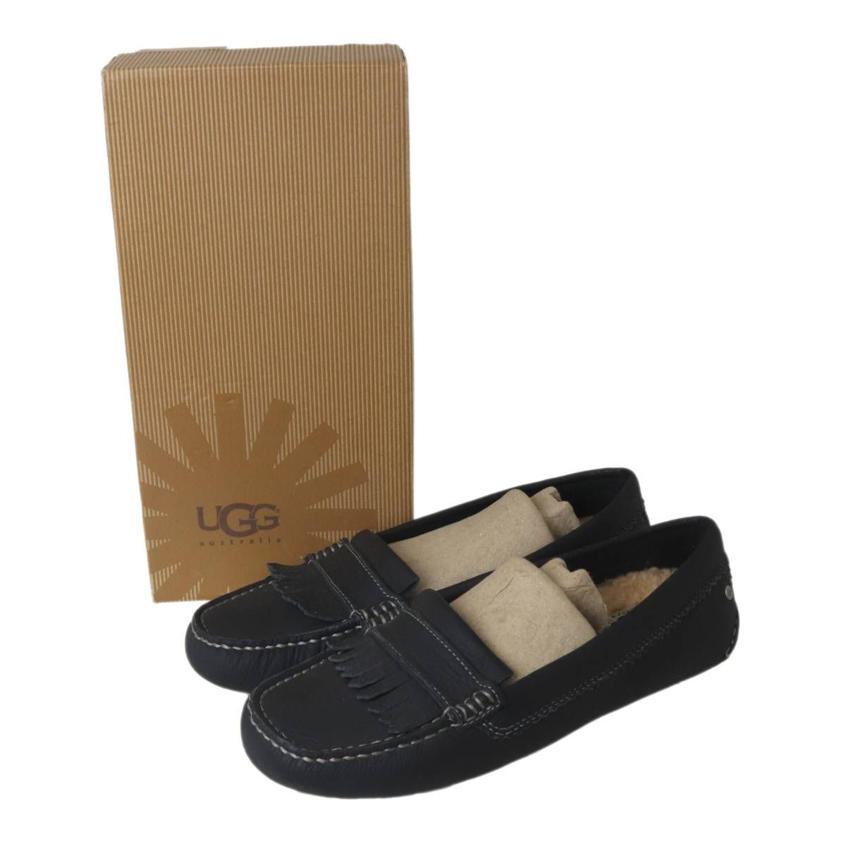UGG モカシン W LONNA II ローファー ブラック 箱 24cm UK 7 NT-no 未 