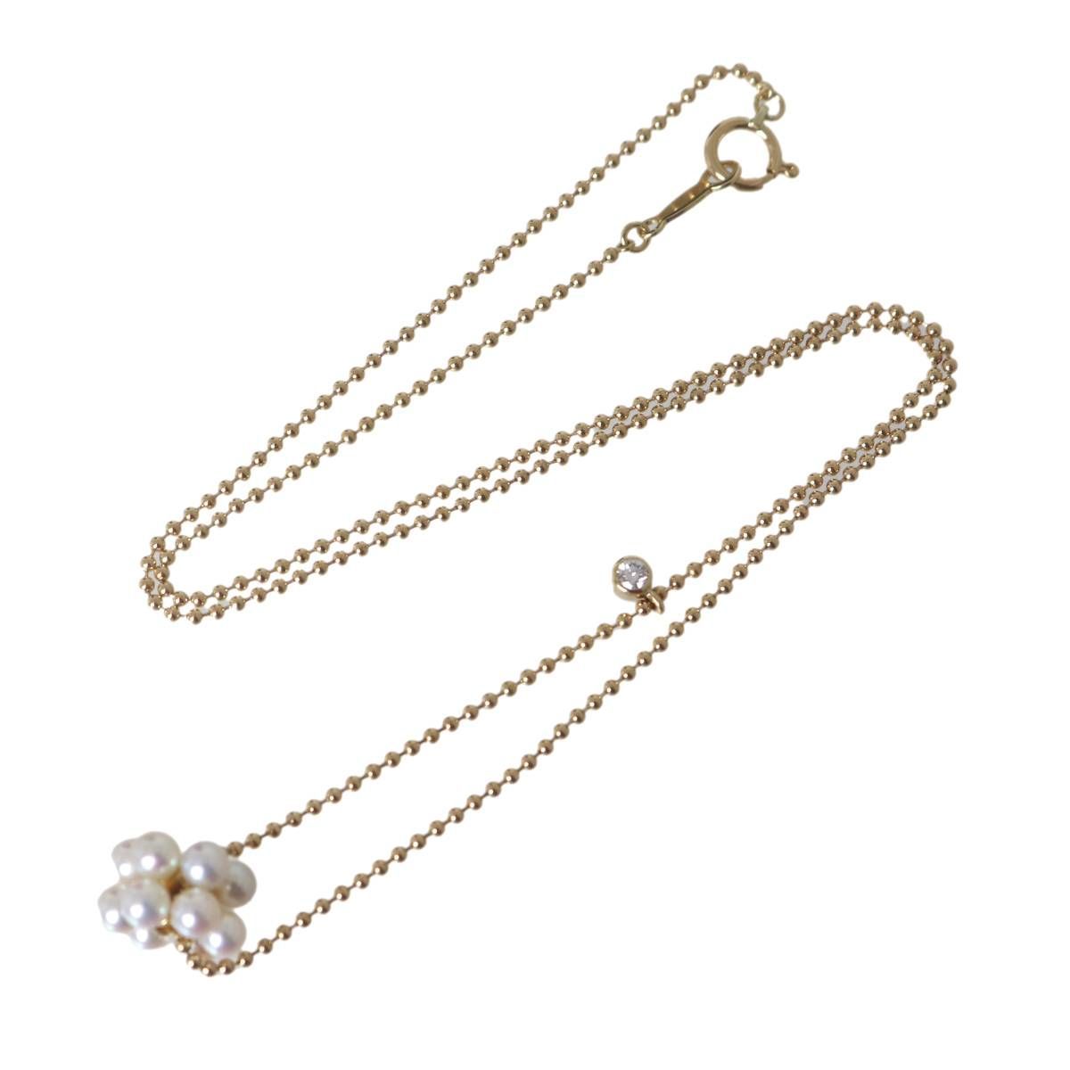 MIKIMOTO 磨き済み□ミキモト mikimoto ネックレス - K18YG MIKIMOTO 磨き済み□ミキモト mikimoto ネックレス - K18YG