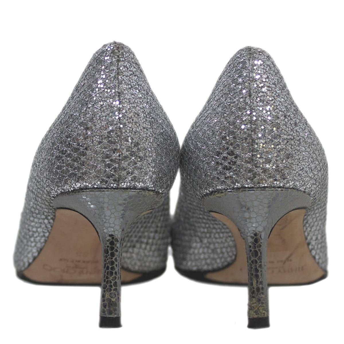 JIMMY CHOO/ジミーチュウ パンプス ポインテッドトゥ シルバー 35(約