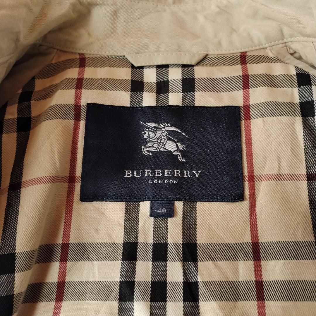 美品】バーバリーロンドン ステンカラーコート ノバチェック ベルト