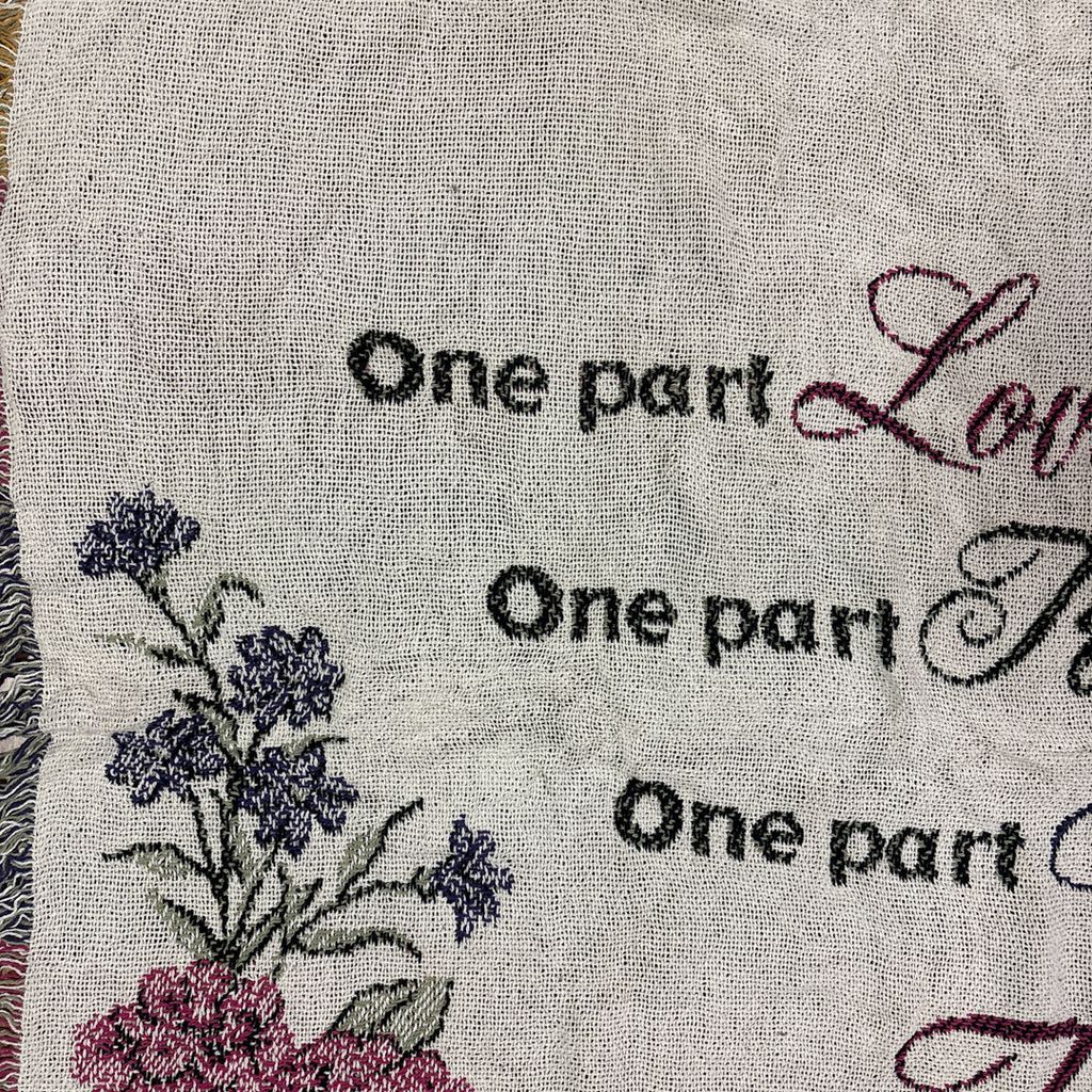 vintageラグ ブランケット マルチカバー タペストリー メッセージ 友情