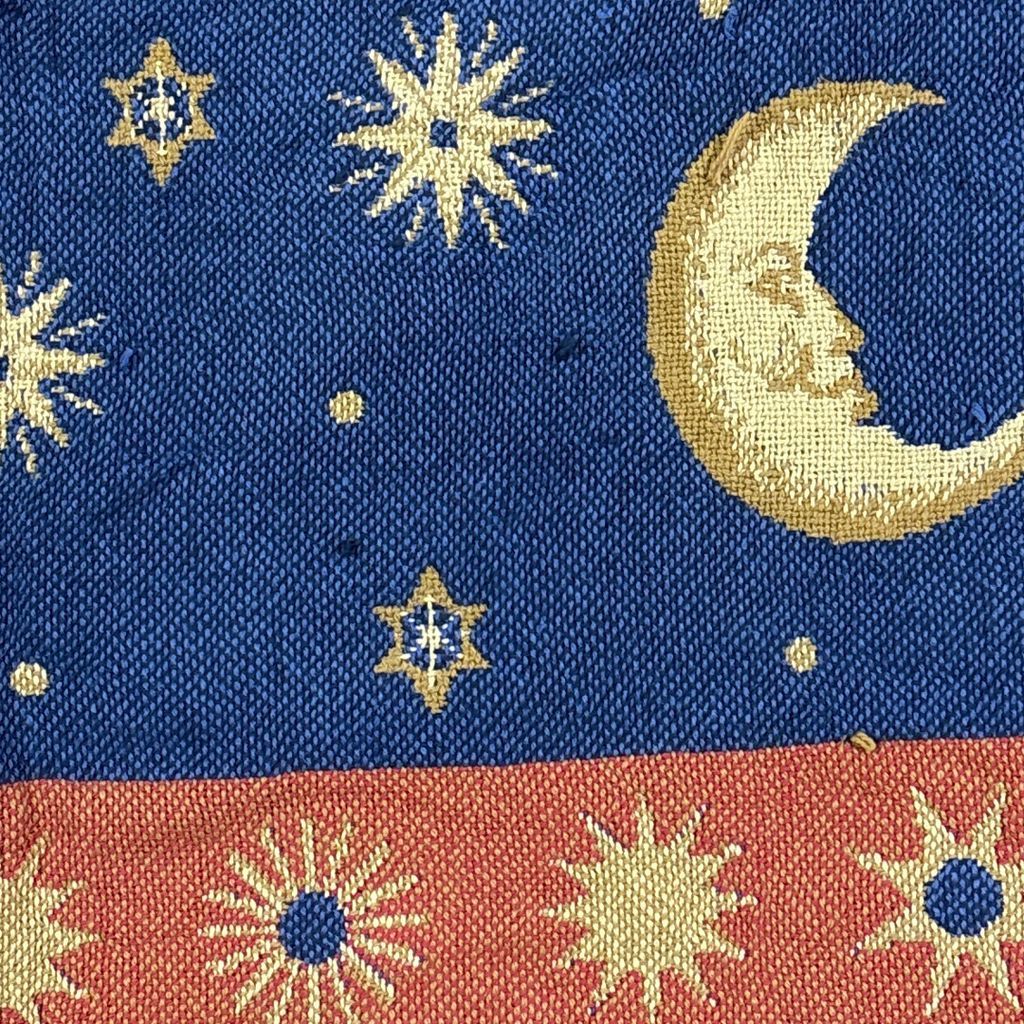 vintageラグ ブランケット マルチカバー タペストリー 太陽 月 宇宙 