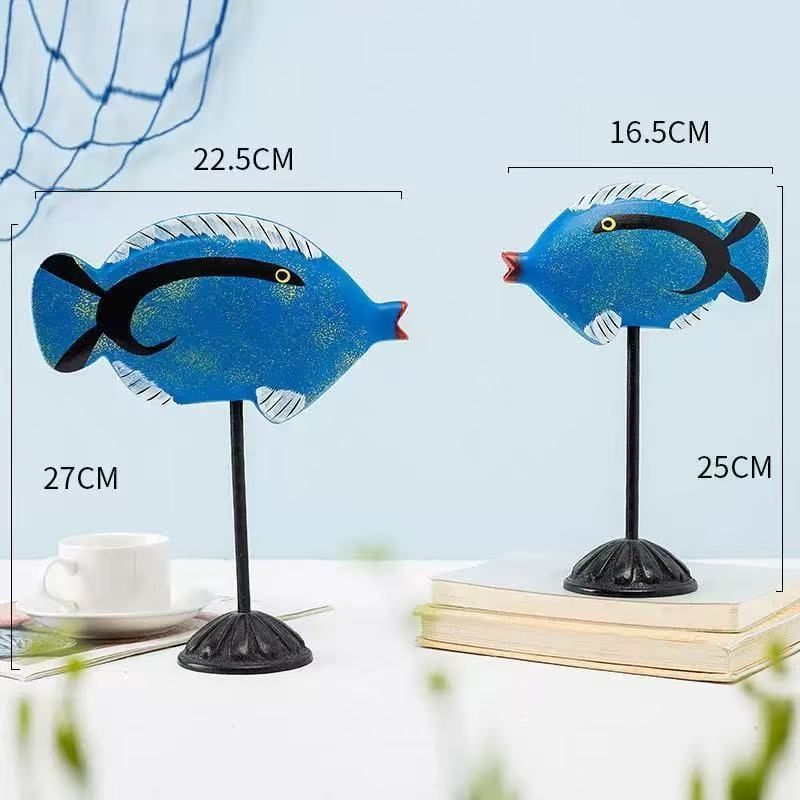 オブジェ 置物 サカナ 魚 青いサカナ 2個セット 熱帯魚 インテリア