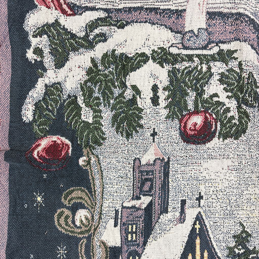 vintageラグ ブランケット マルチカバー タペストリー クリスマス 人物