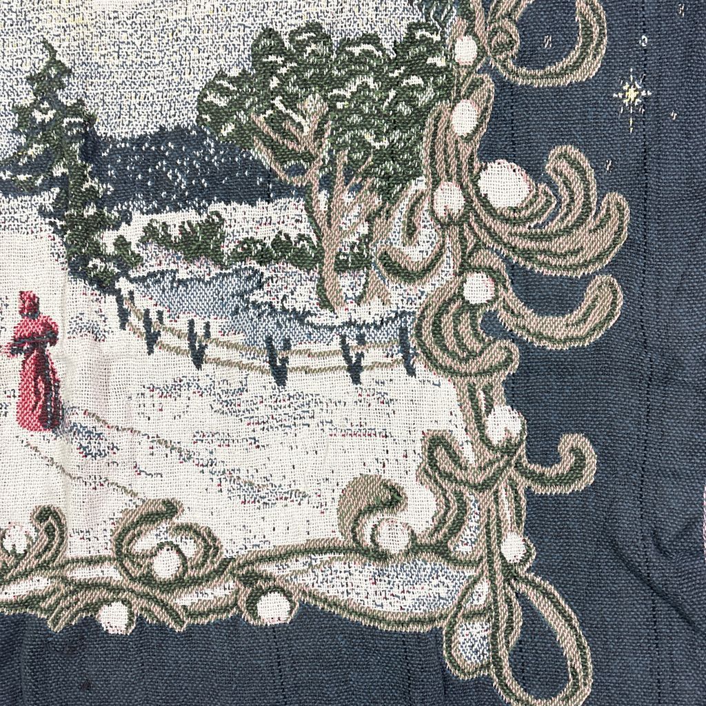 vintageラグ ブランケット マルチカバー タペストリー クリスマス 人物