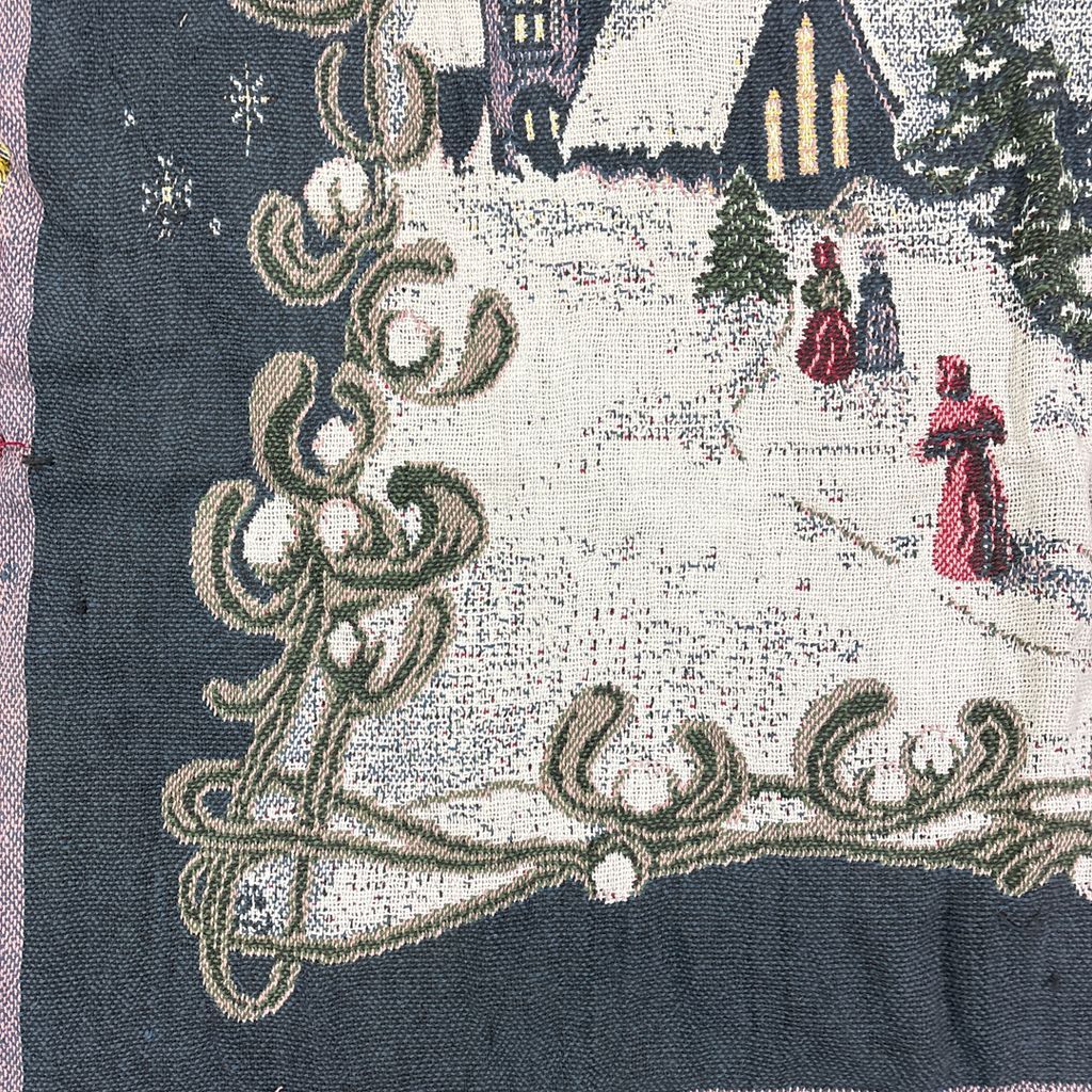 vintageラグ ブランケット マルチカバー タペストリー クリスマス 人物