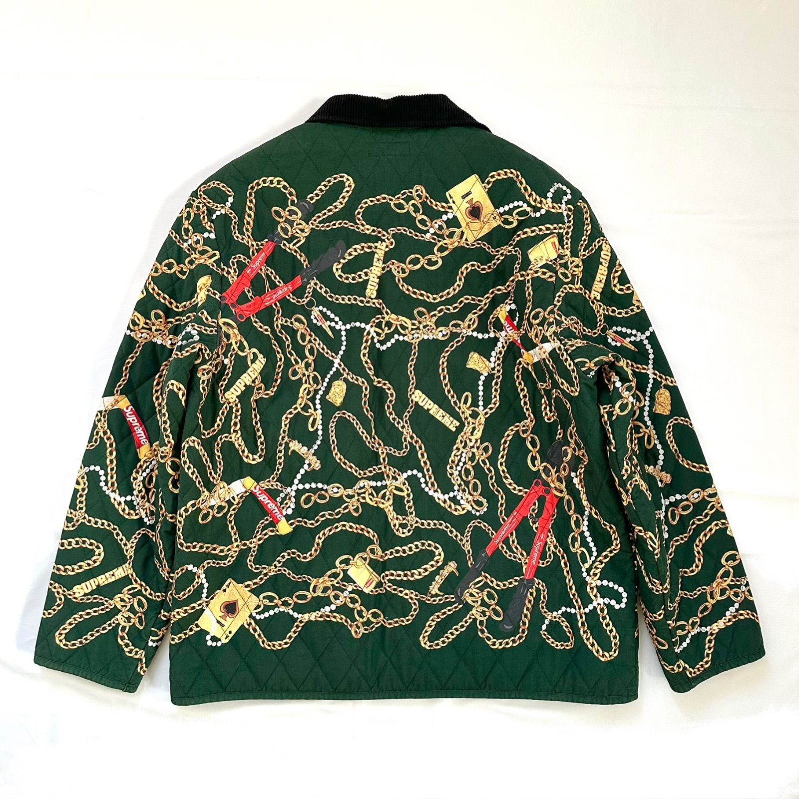 Supreme チェーン柄 キルティングジャケット Supreme Chains Quilted Jacket シュプリーム チェーン キルティング