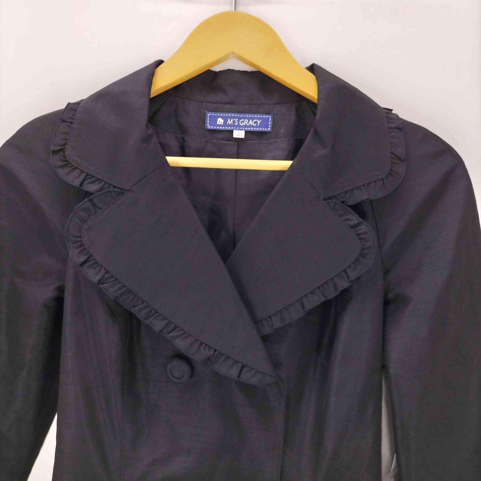 エムズグレイシー　フリル　コート 中古・古着通販】M'S GRACY (エムズグレイシー) フリルコート グリーン