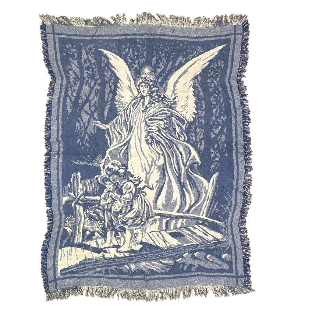 vintageラグ ブランケット マルチカバー タペストリー 宗教 キリスト教