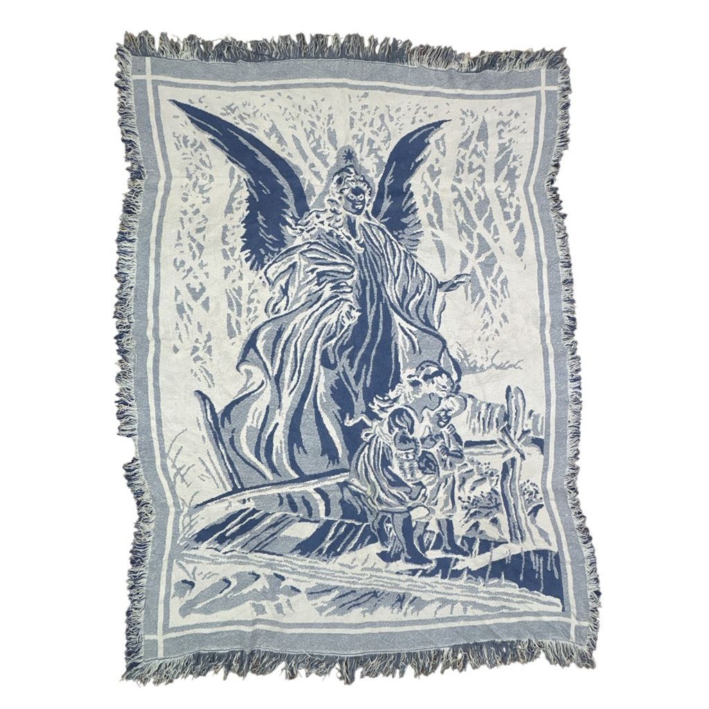 vintageラグ ブランケット マルチカバー タペストリー 宗教 キリスト教