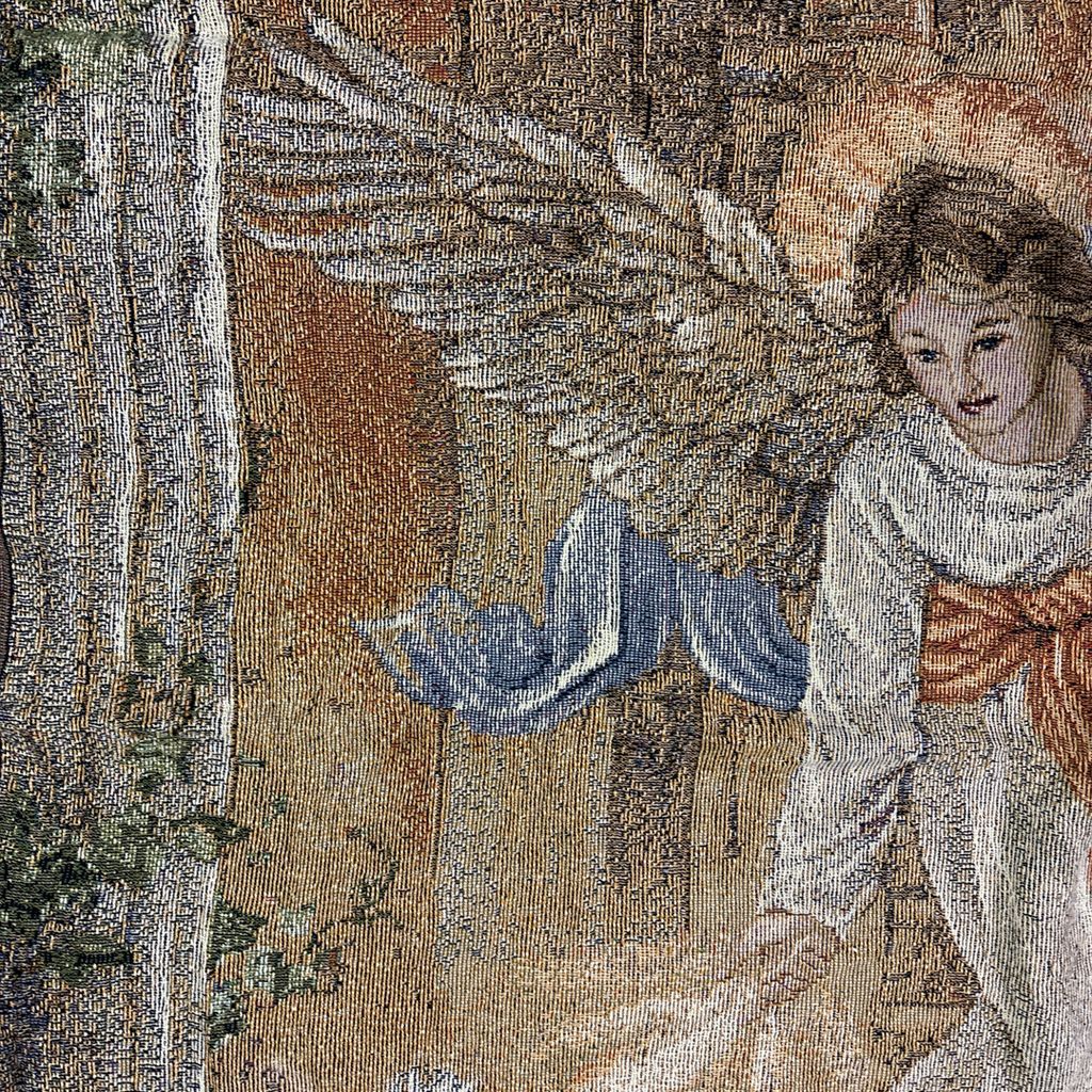 vintageラグ ブランケット マルチカバー タペストリー 宗教 キリスト教