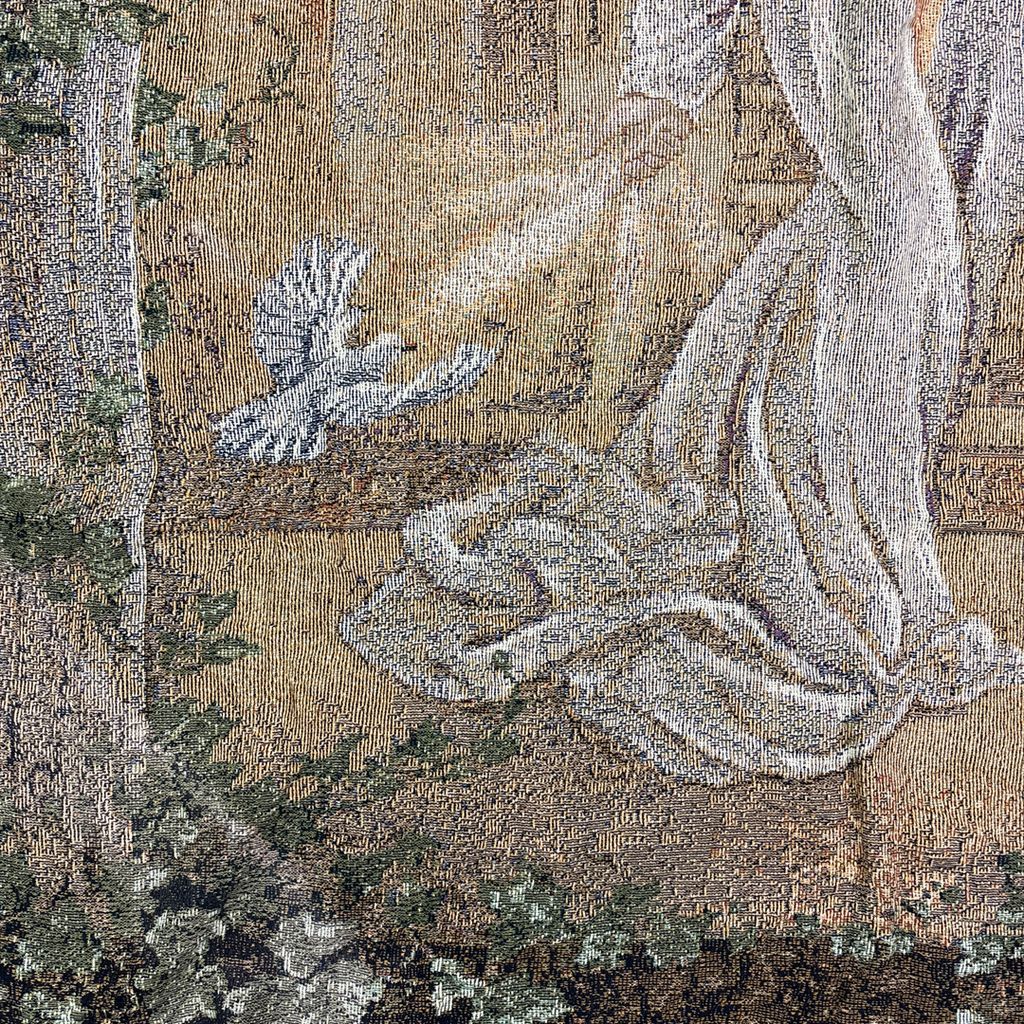 vintageラグ ブランケット マルチカバー タペストリー 宗教 キリスト教