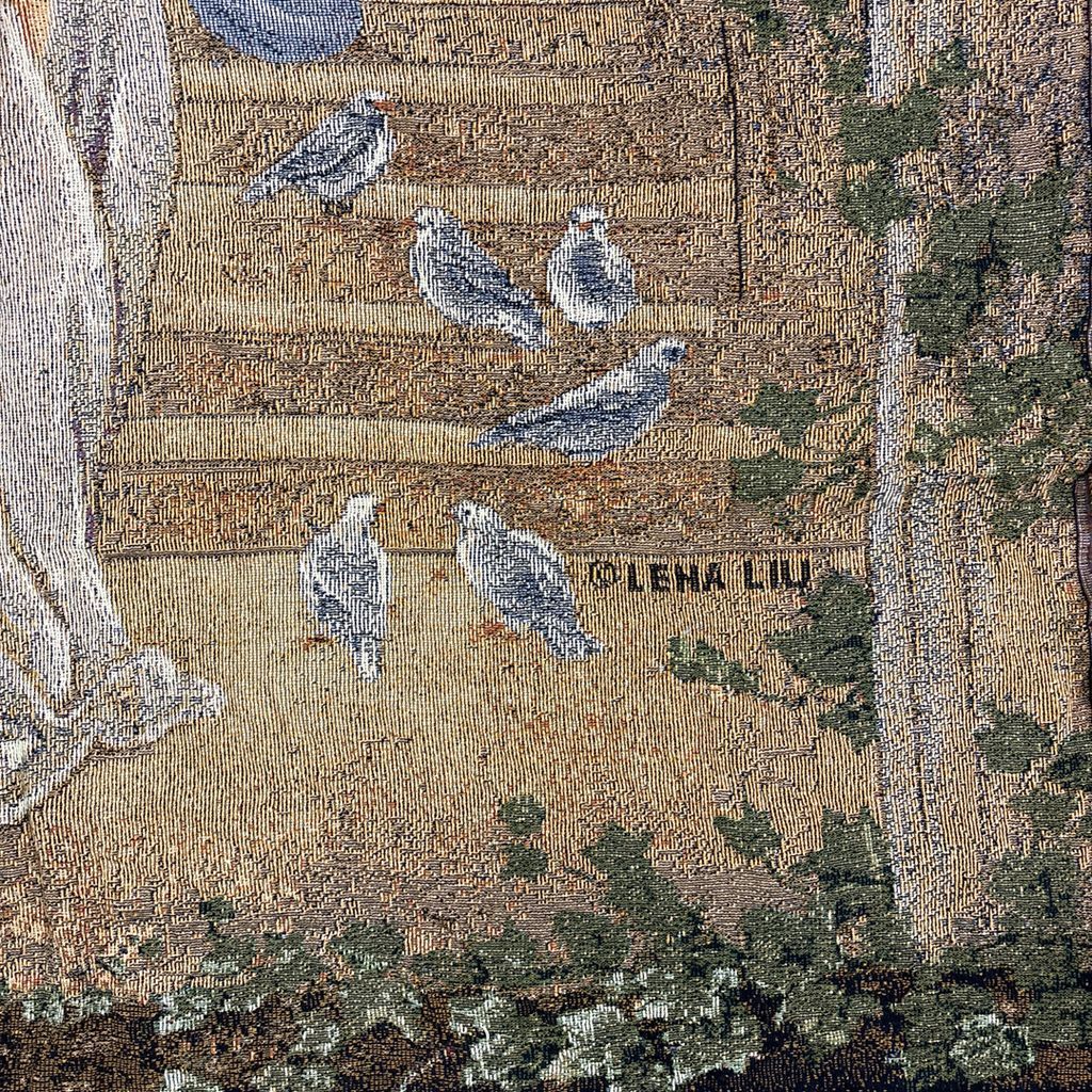 vintageラグ ブランケット マルチカバー タペストリー 宗教 キリスト教