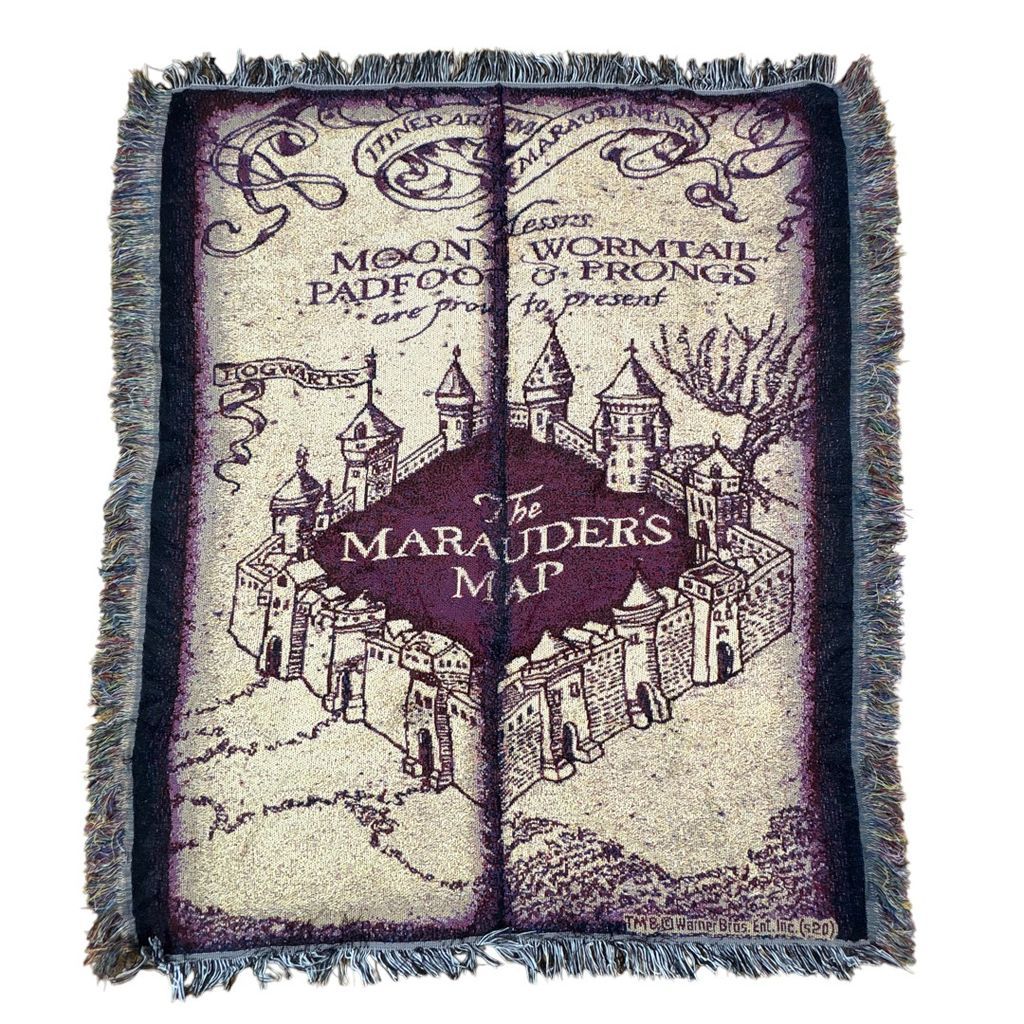 ハリーポッター　忍びの地図　ブランケット　マルチカバー　ラグ　140x117 vintageラグ ブランケット マルチカバー タペストリー ハリーポッター