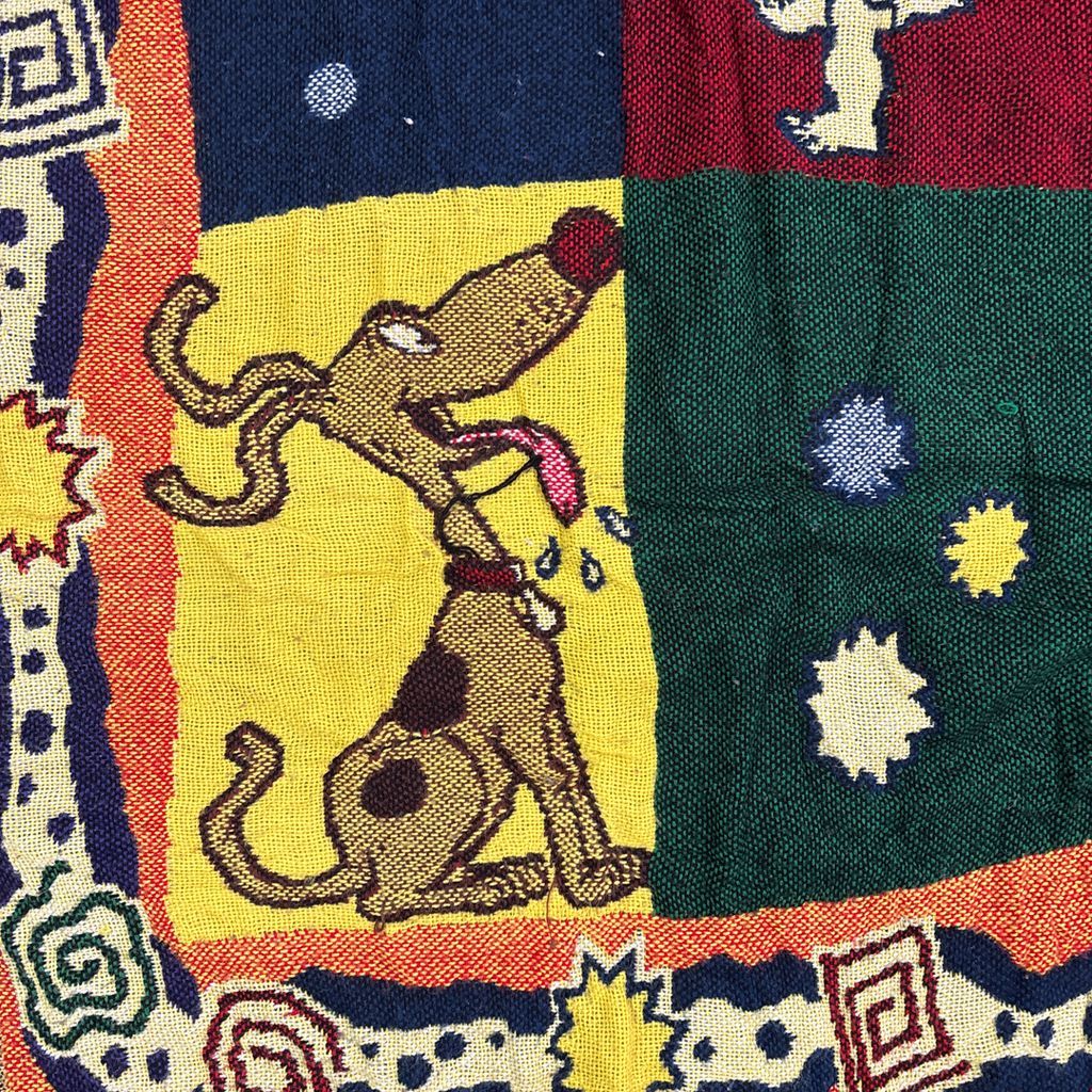 める】80s USA ブランケット ヴィンテージラグ タペストリー 大判