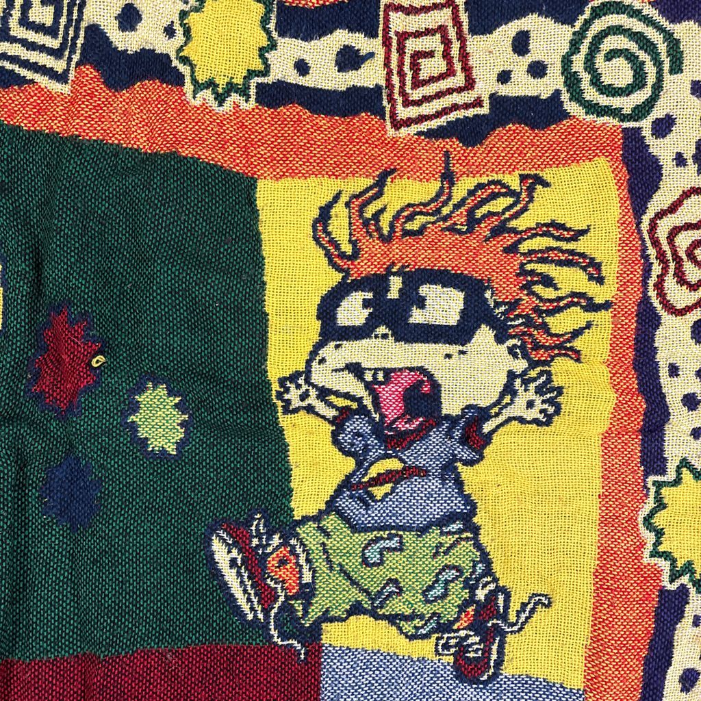 vintageラグ ブランケット マルチカバー タペストリー USA製 90s