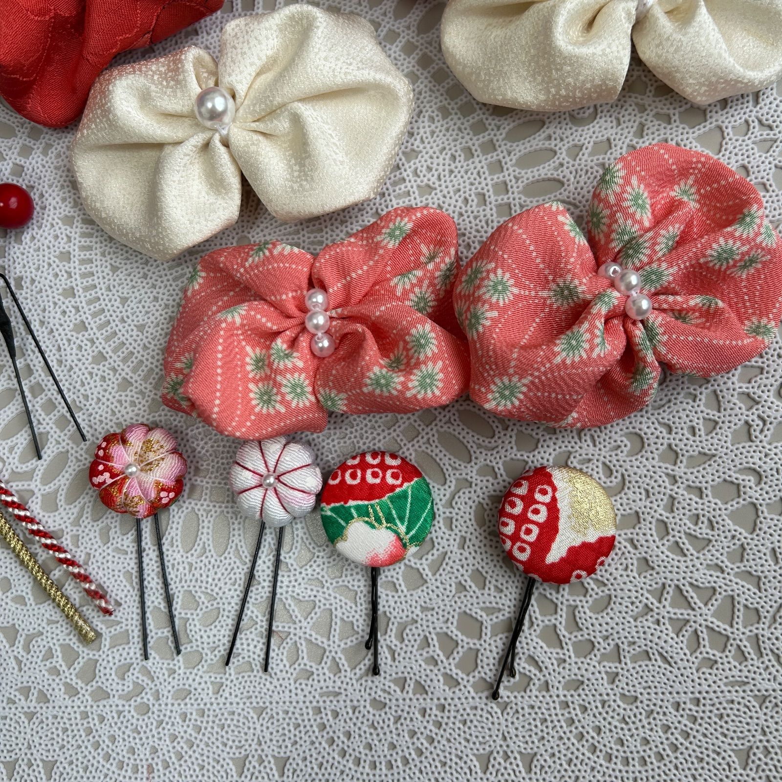 mica　七五三　ヘッドドレス　着物リメイク　髪飾り ヘアアクセ　リボン mica 七五三 ヘッドドレス 着物リメイク 髪飾り ヘアアクセ リボン